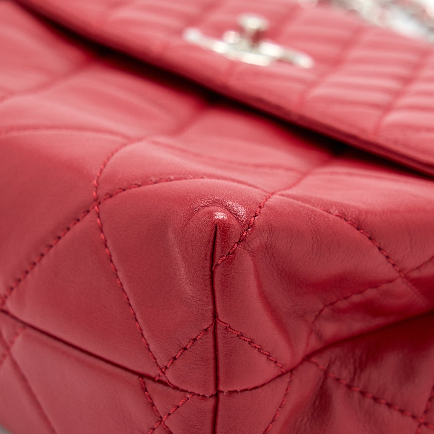 Chanel Large Flap Bag Lambskin Red