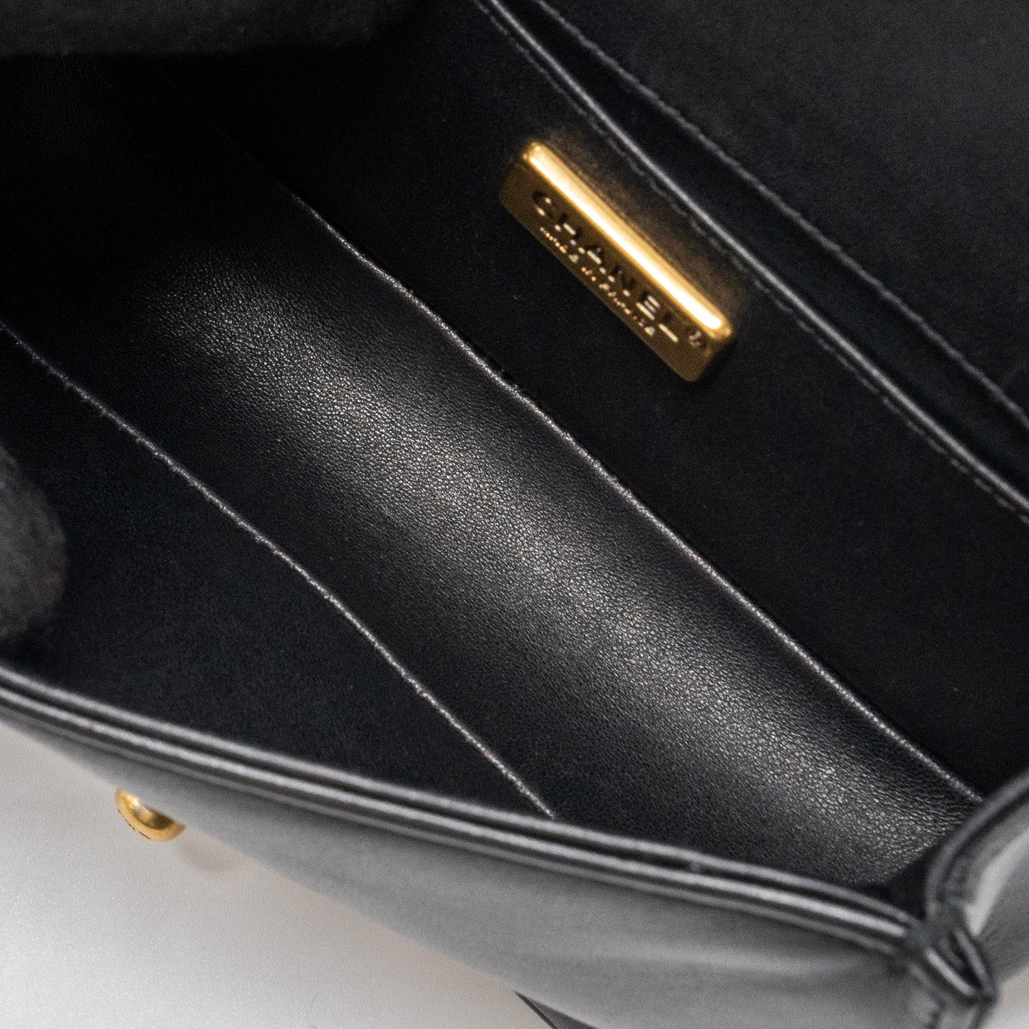Chanel Small Boy Bag Rabbit Hair Limited Edition Lambskin Black