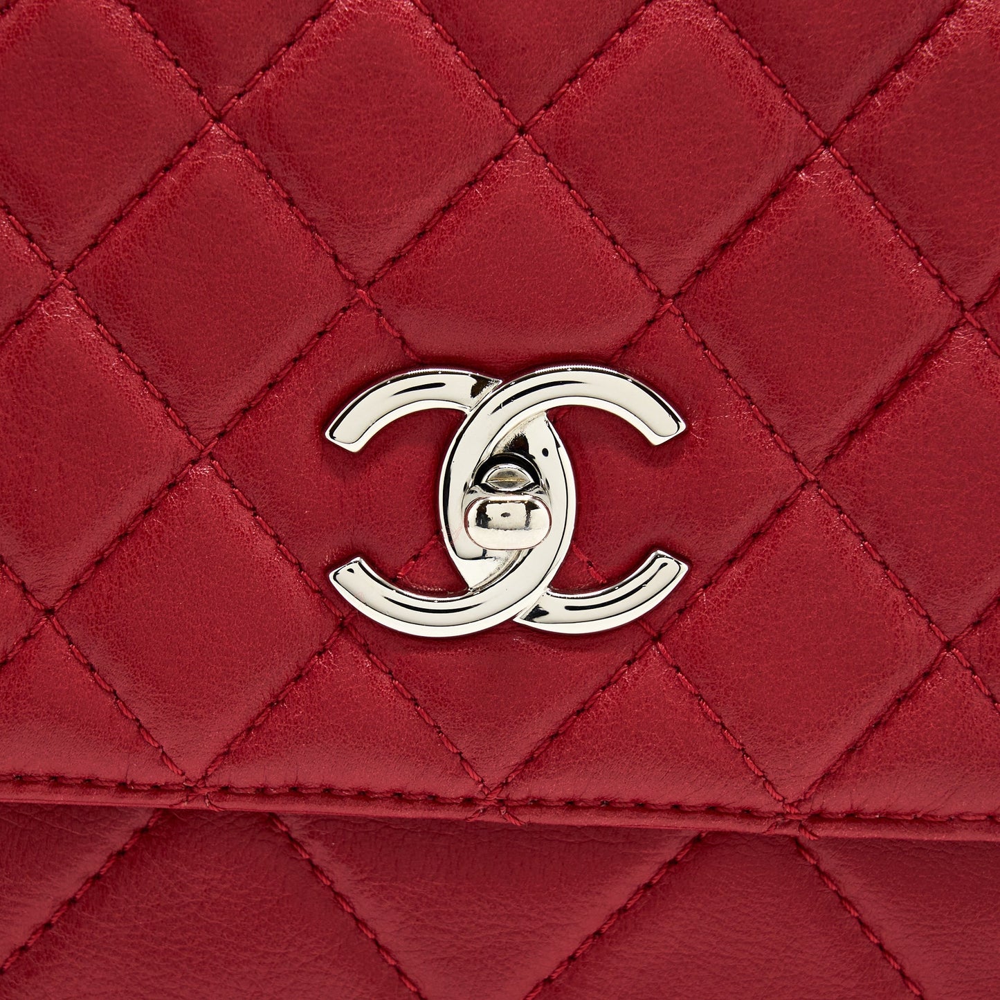 Chanel Large Flap Bag Lambskin Red