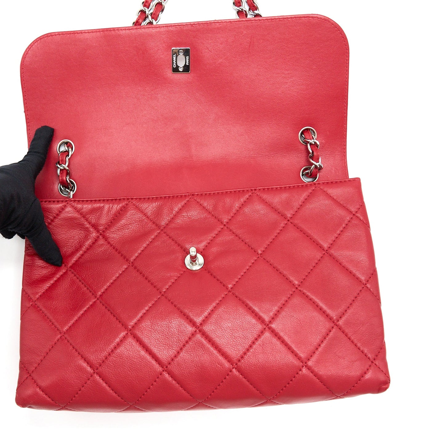 Chanel Large Flap Bag Lambskin Red