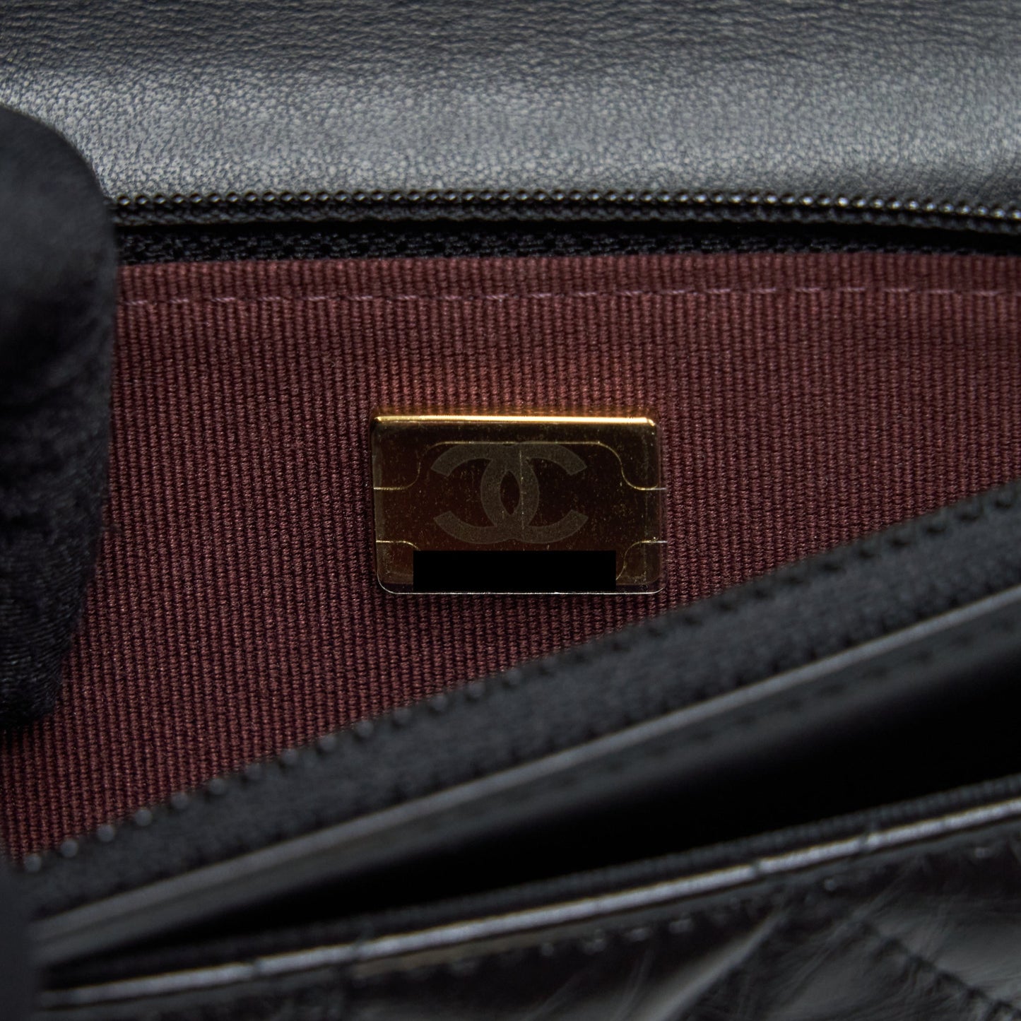 Chanel 2.55 Reissue Wallet On Chain Aged Calfskin Black