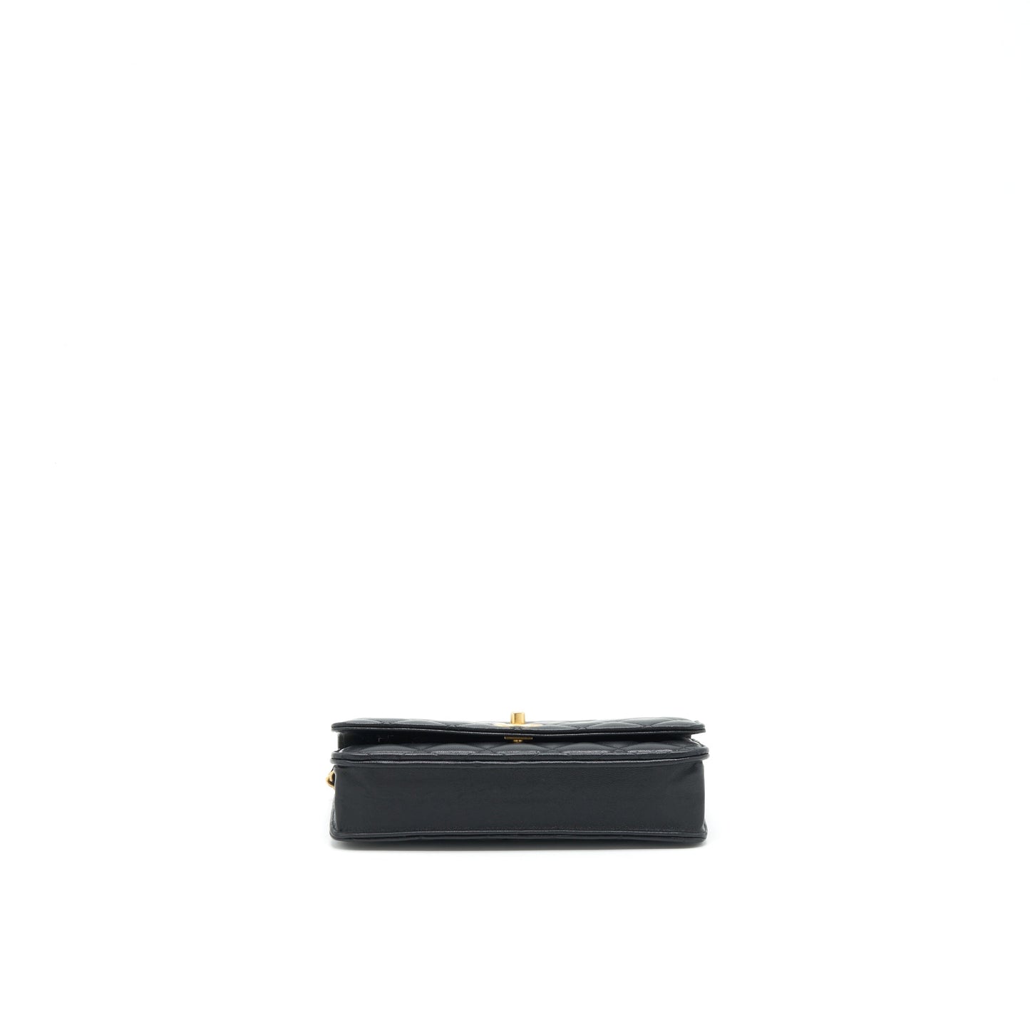 Chanel 22C Pearl Crush Wallet On Chain Lambskin Black
