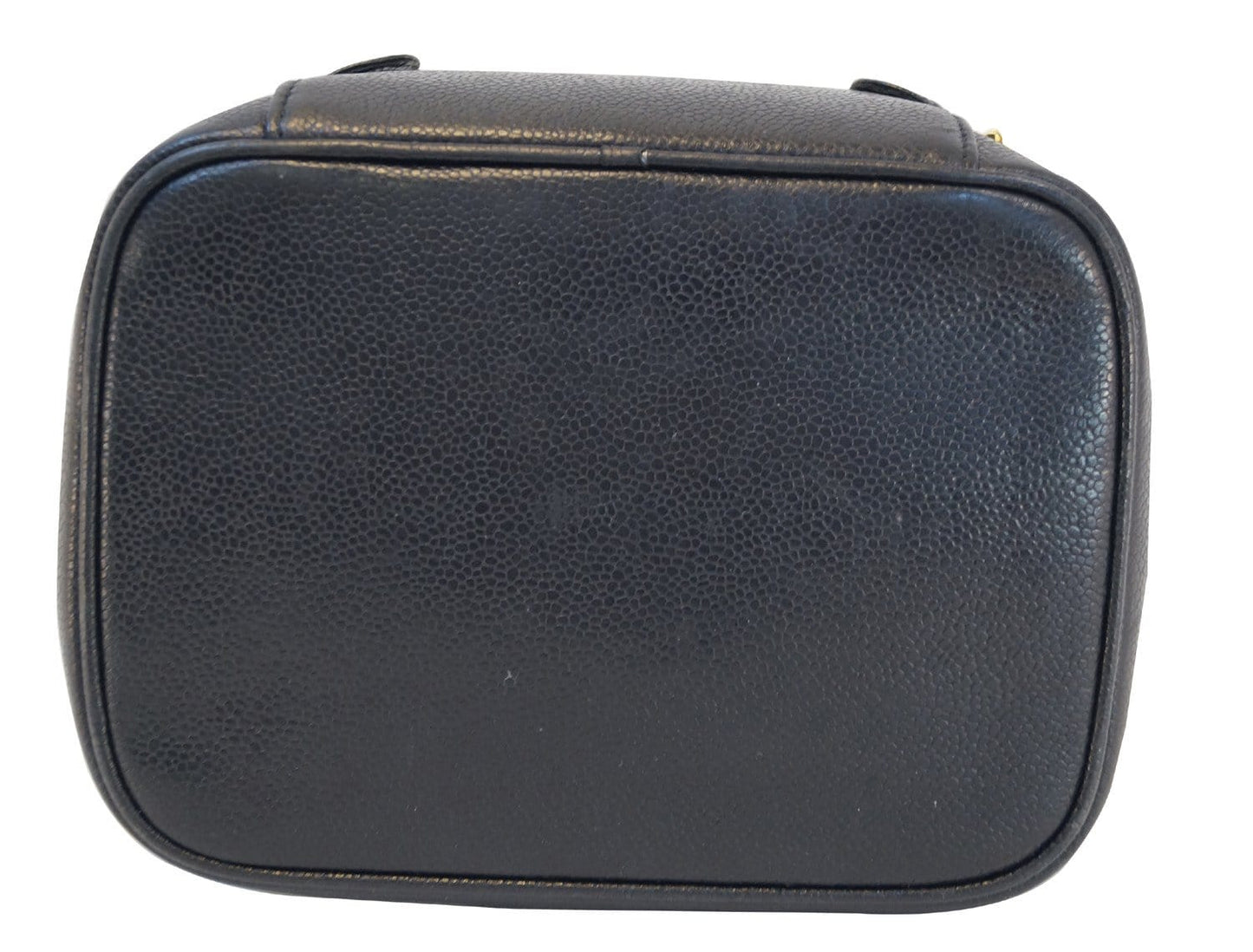 CHANEL Caviar Skin Vanity Cosmetic Bag Black