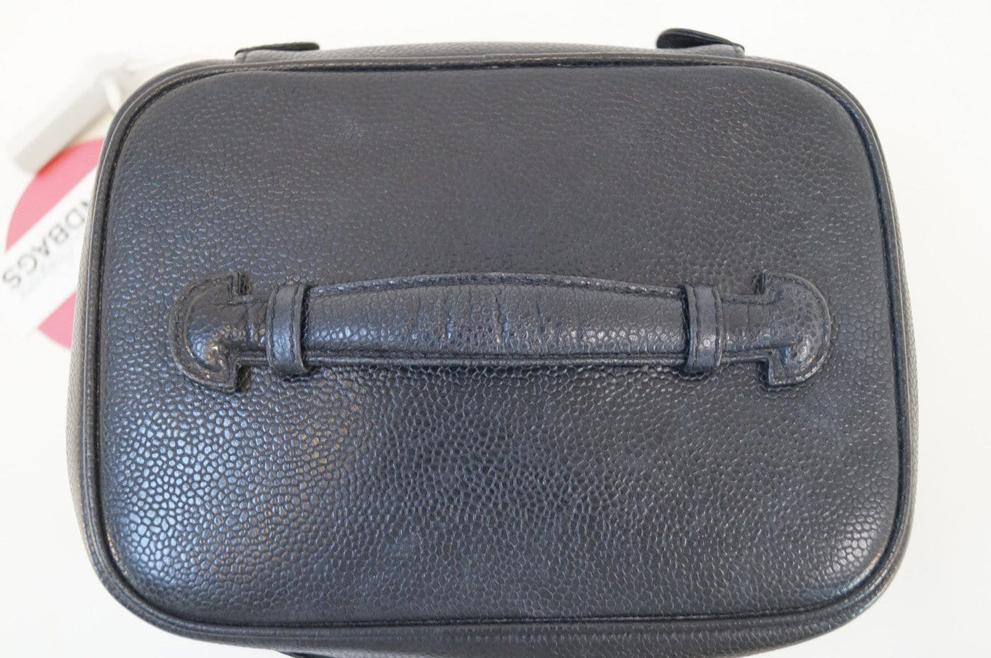 CHANEL Caviar Skin Vanity Cosmetic Bag Black