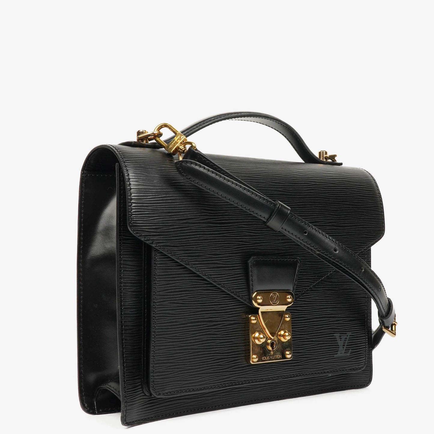 Louis Vuitton Monceau Black EPI Leather Handbag