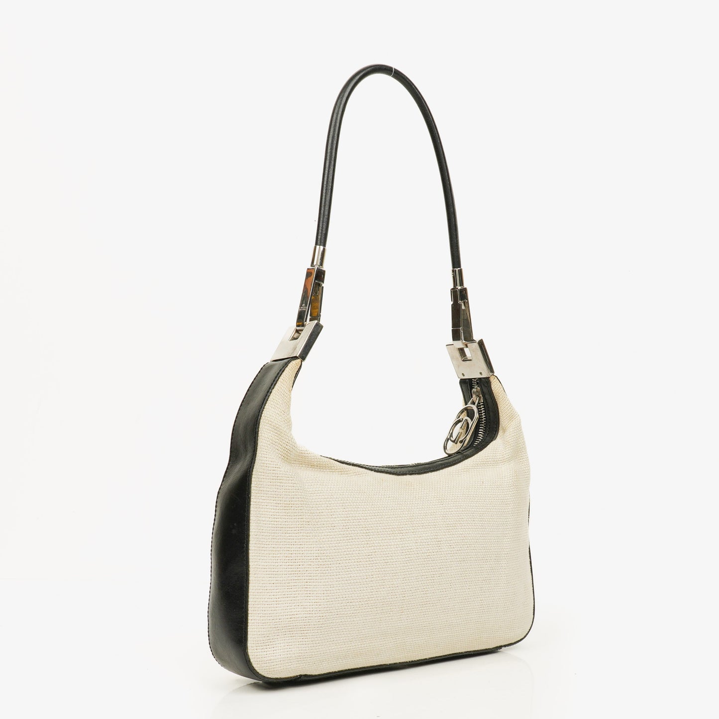 Gucci GG Bi-Colour Woven Shoulder Hobo Bag