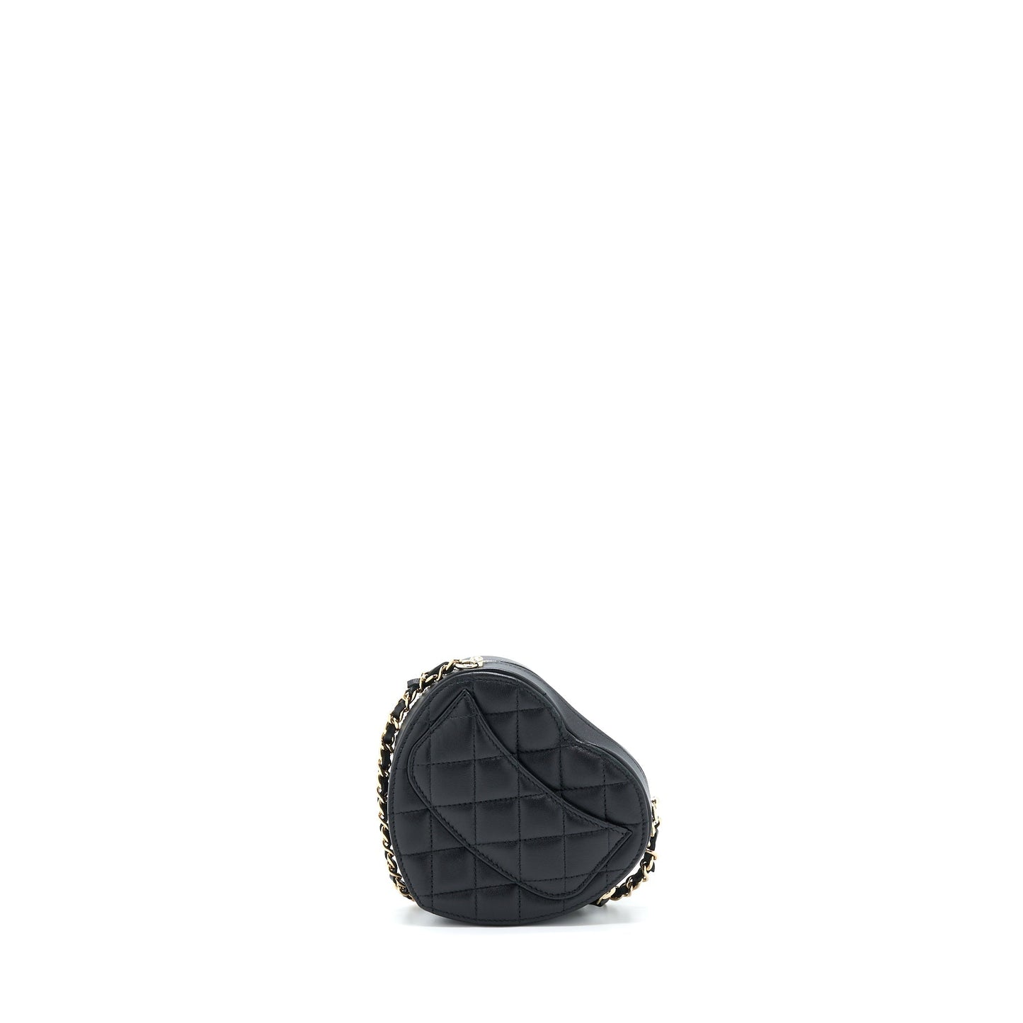 Chanel 22S Small Heart Bag Lambskin Black L