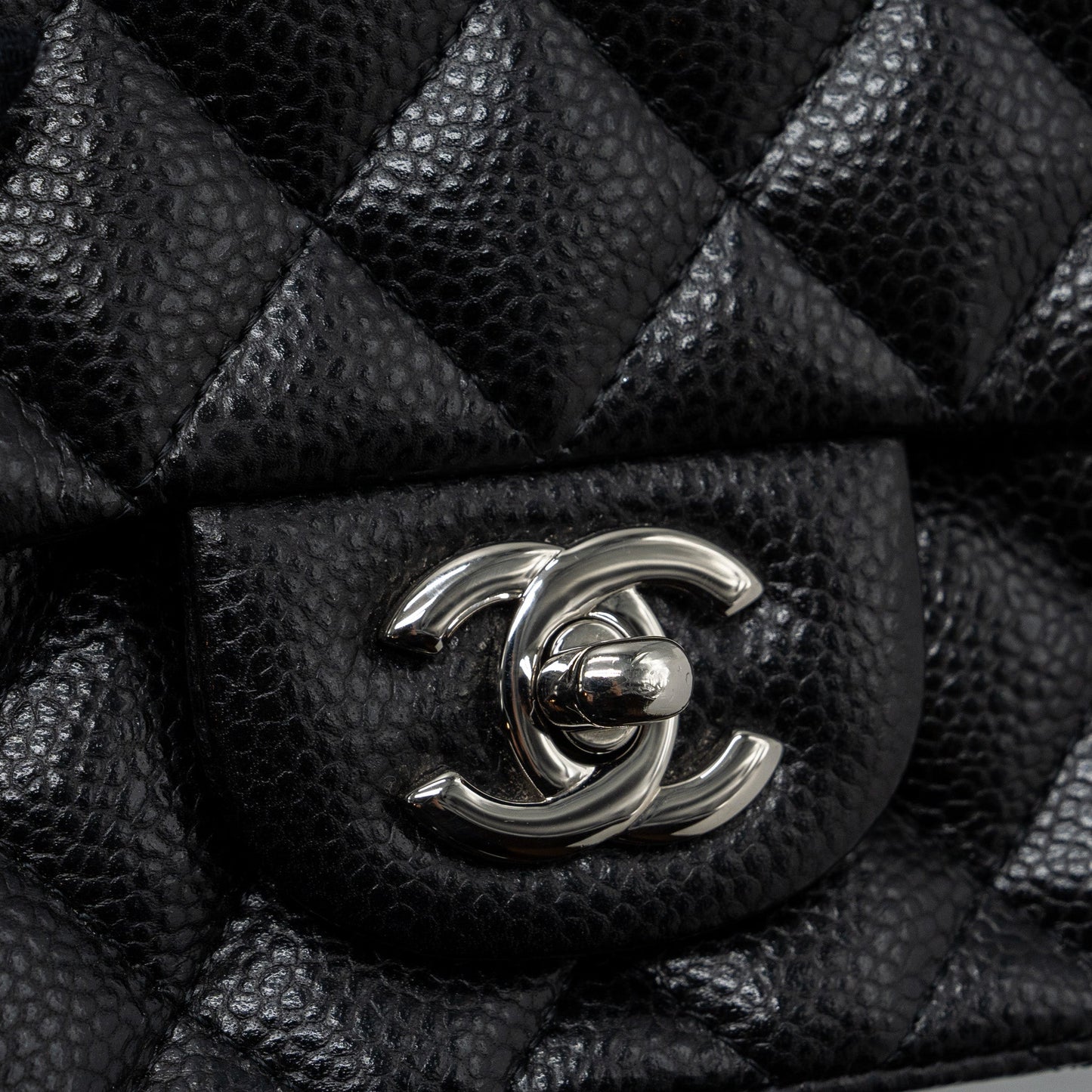 Chanel Classic Mini Square Flap Bag Caviar Black