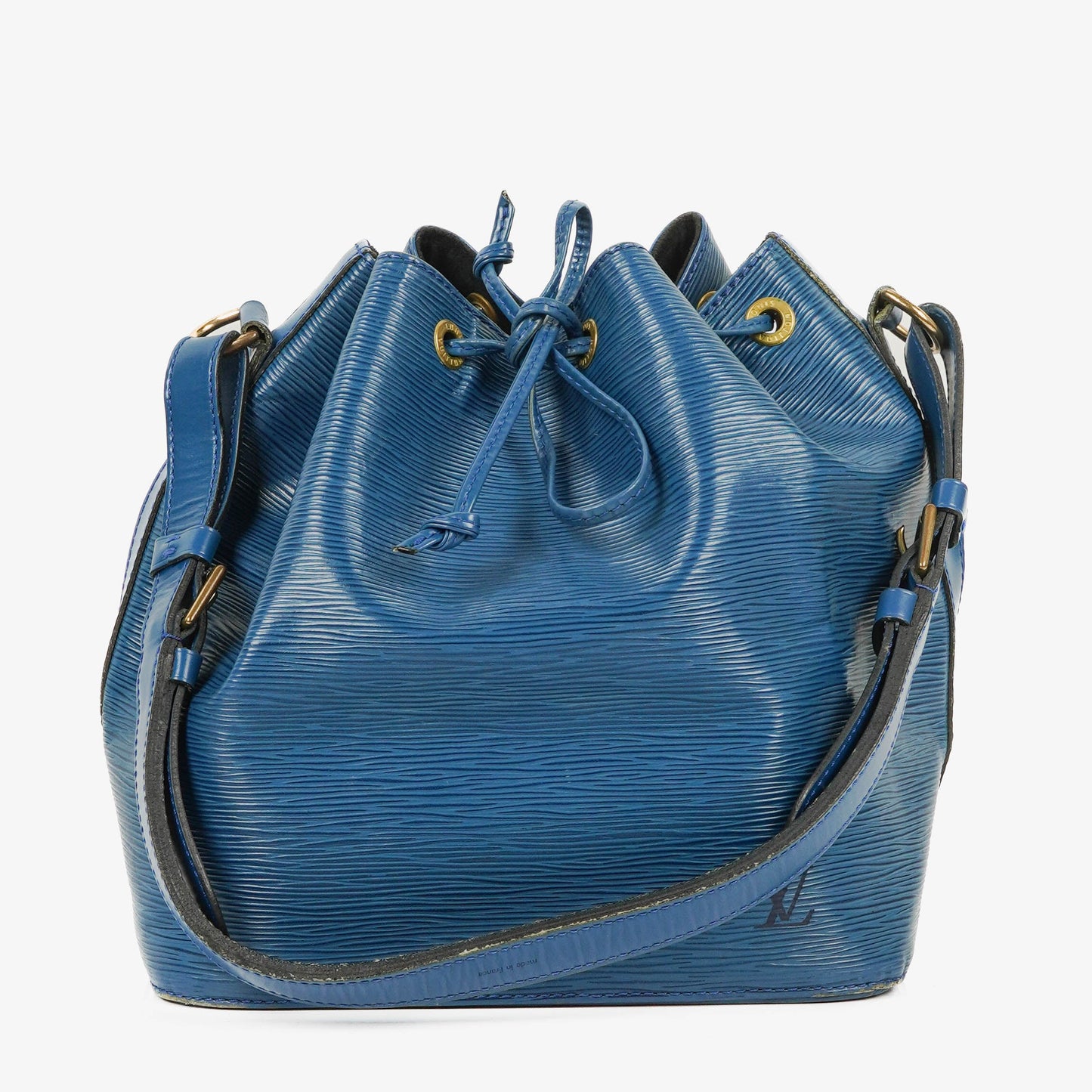 Louis Vuitton Petit Noe Blue EPI Leather Shoulder Bag