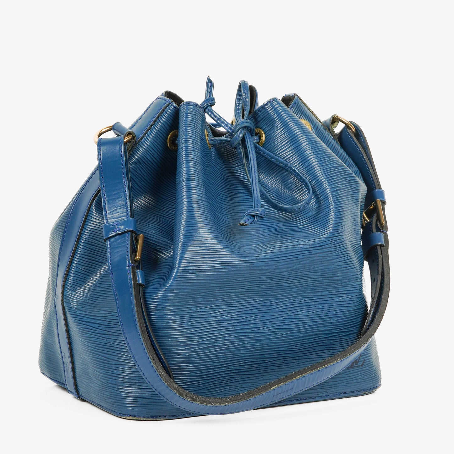 Louis Vuitton Petit Noe Blue EPI Leather Shoulder Bag