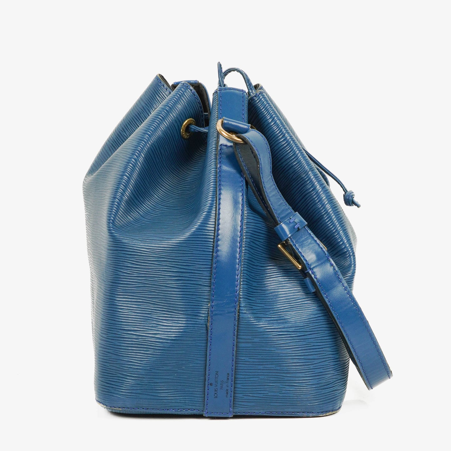 Louis Vuitton Petit Noe Blue EPI Leather Shoulder Bag