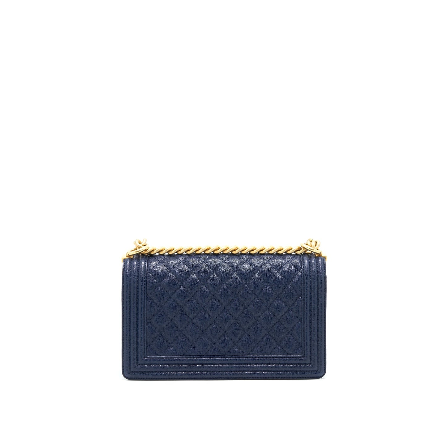 Chanel Boy Chanel Old Medium Caviar Navy with
