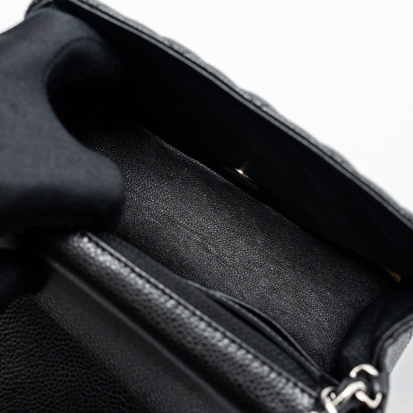 Chanel Classic Mini Square Flap Bag Caviar Black