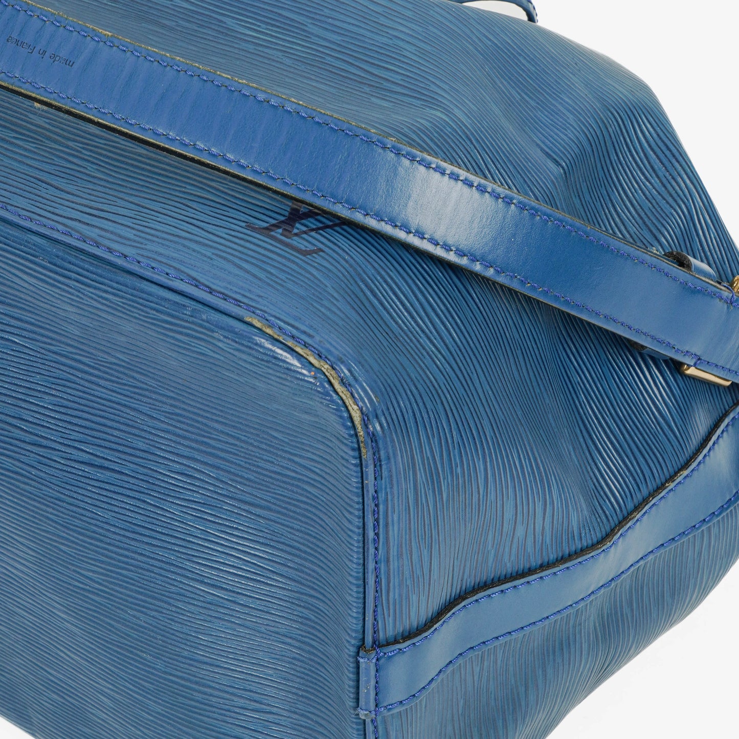 Louis Vuitton Petit Noe Blue EPI Leather Shoulder Bag