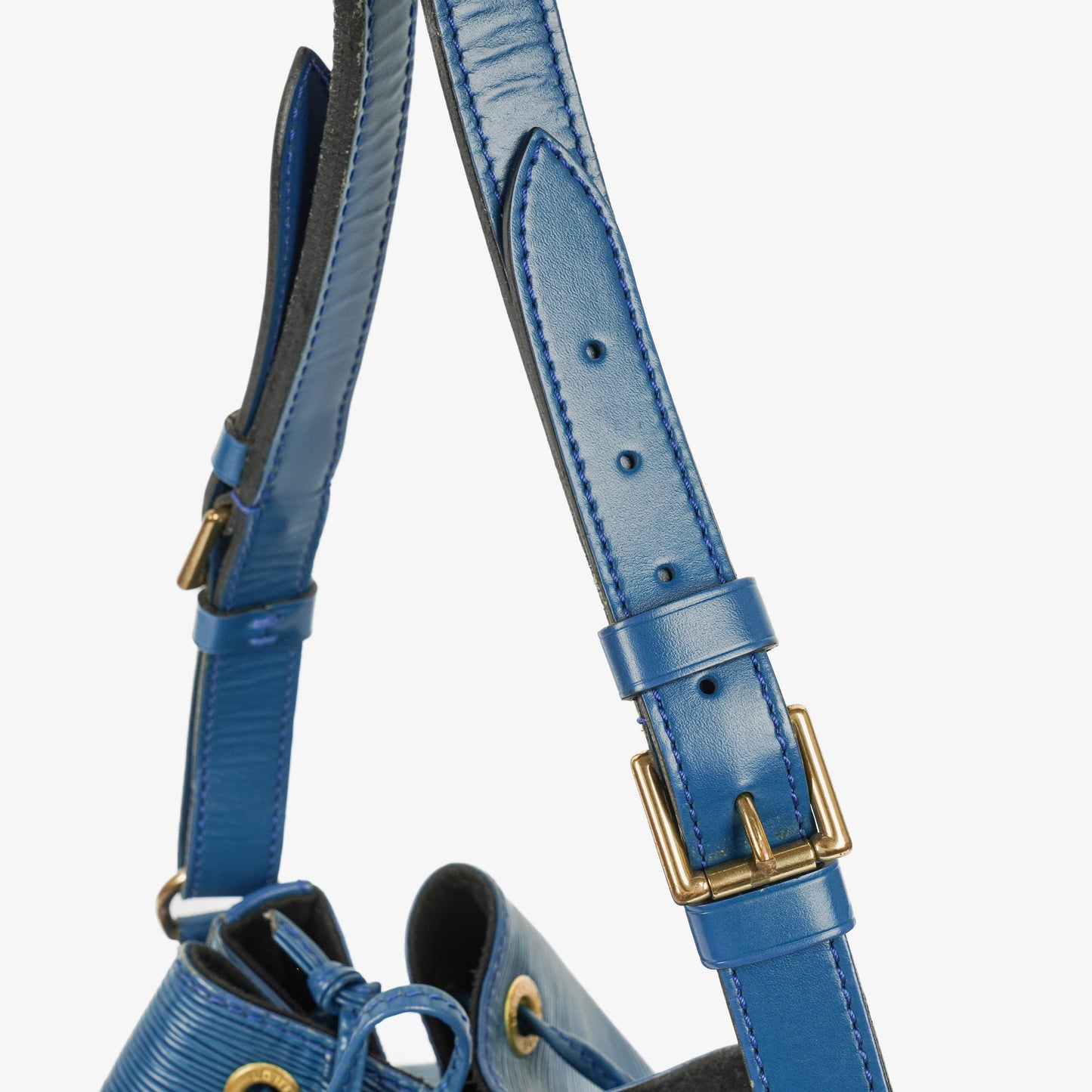 Louis Vuitton Petit Noe Blue EPI Leather Shoulder Bag