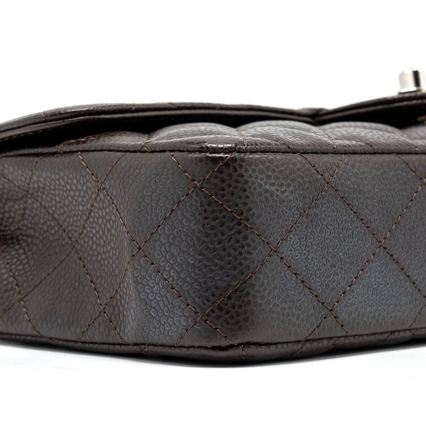 Chanel East West Classic quilted flap bag caviar chocolate