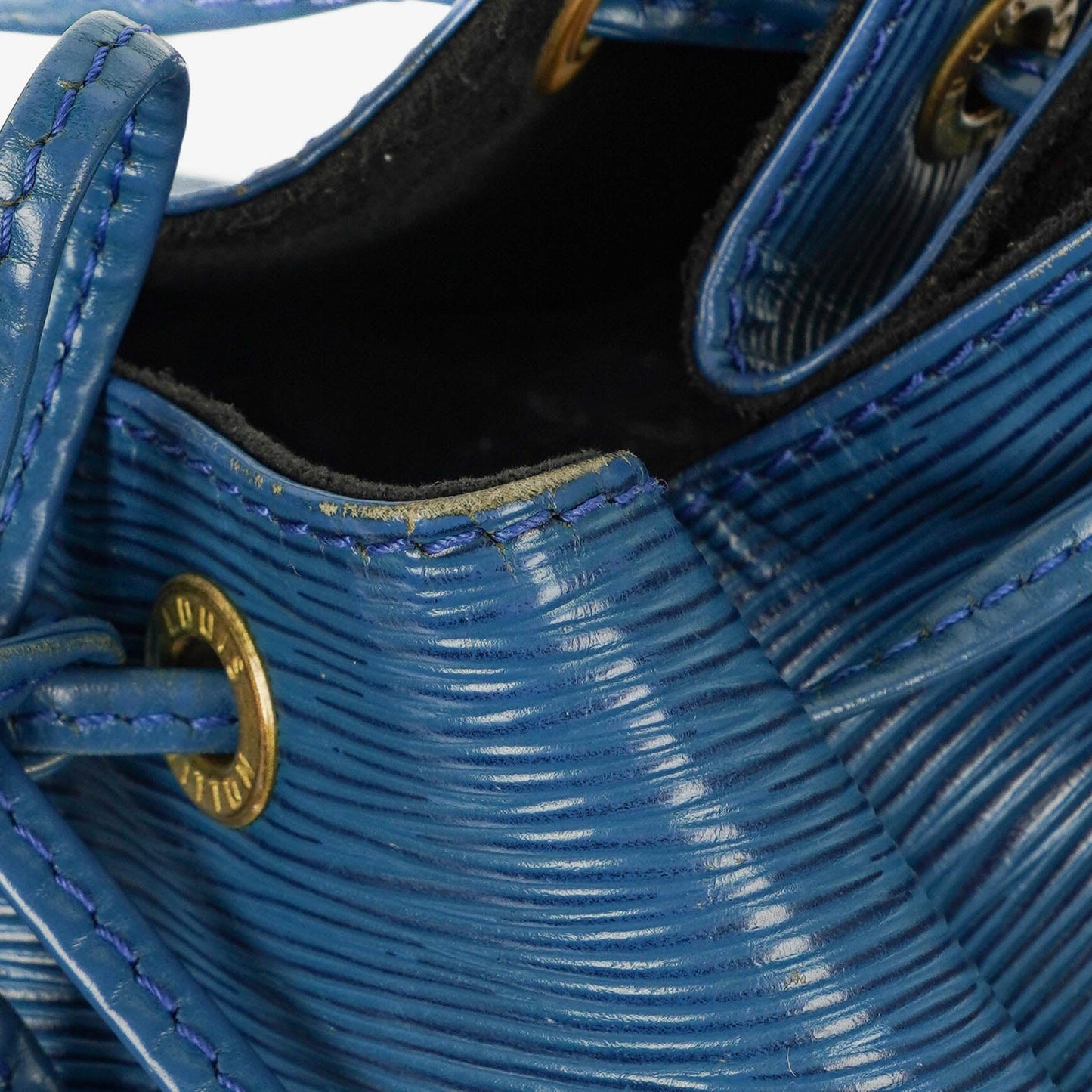 Louis Vuitton Petit Noe Blue EPI Leather Shoulder Bag