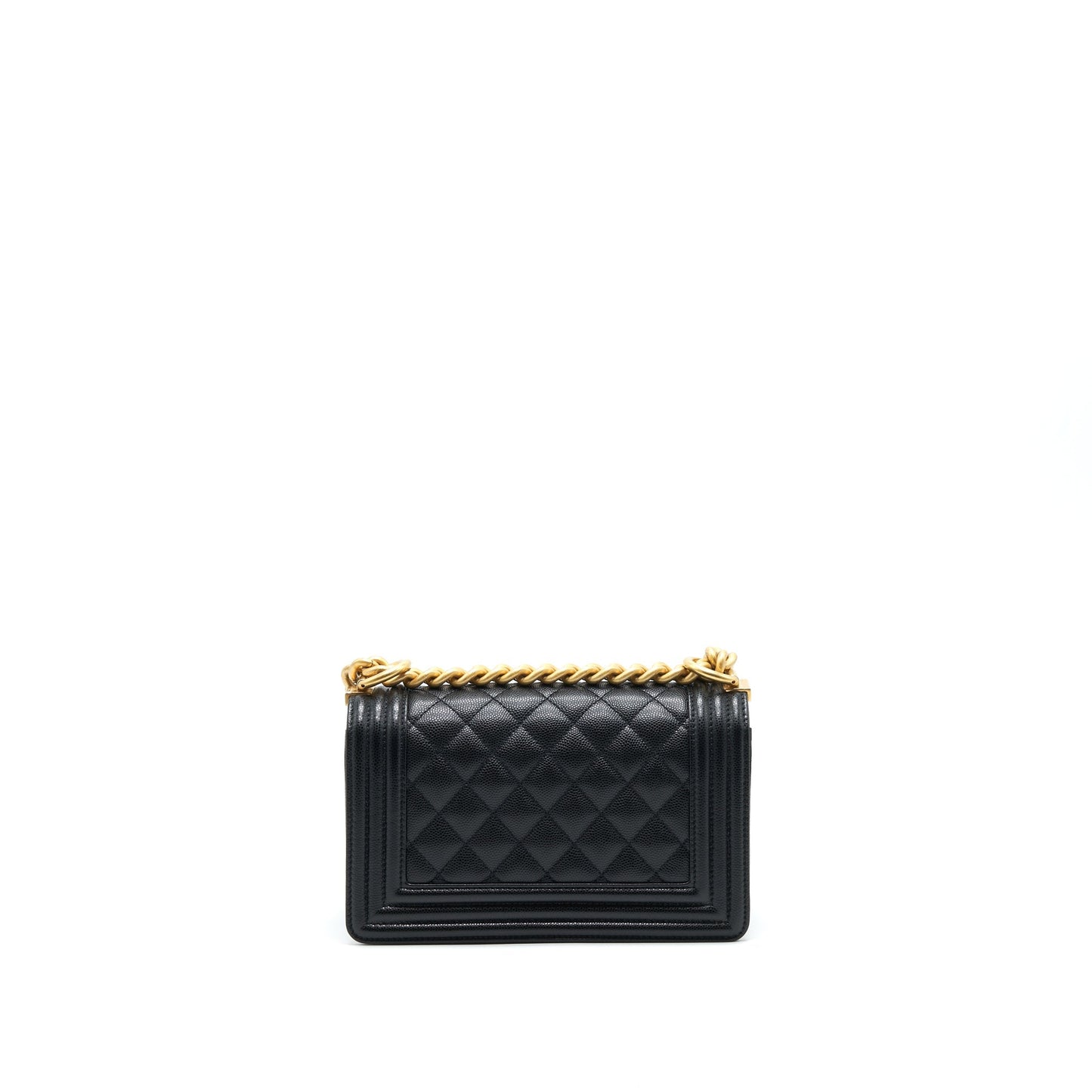 Chanel Small Boy Bag Caviar Black brushed  Year 2021 (microchip serial?