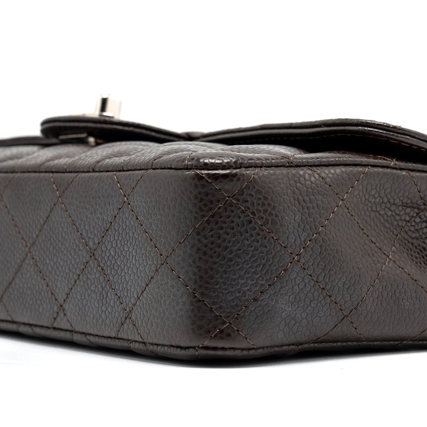 Chanel East West Classic quilted flap bag caviar chocolate