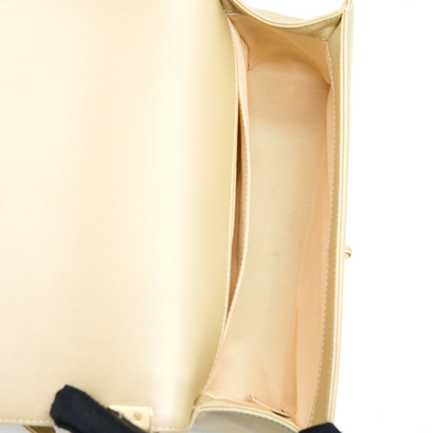 Chanel Medium Boy Caviar Gold L