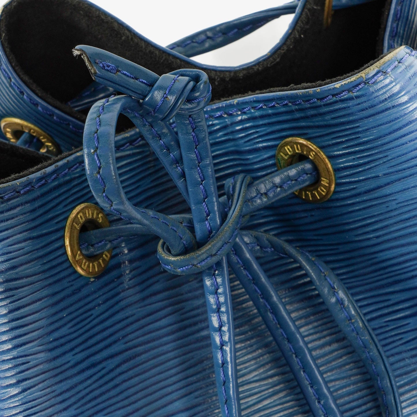 Louis Vuitton Petit Noe Blue EPI Leather Shoulder Bag