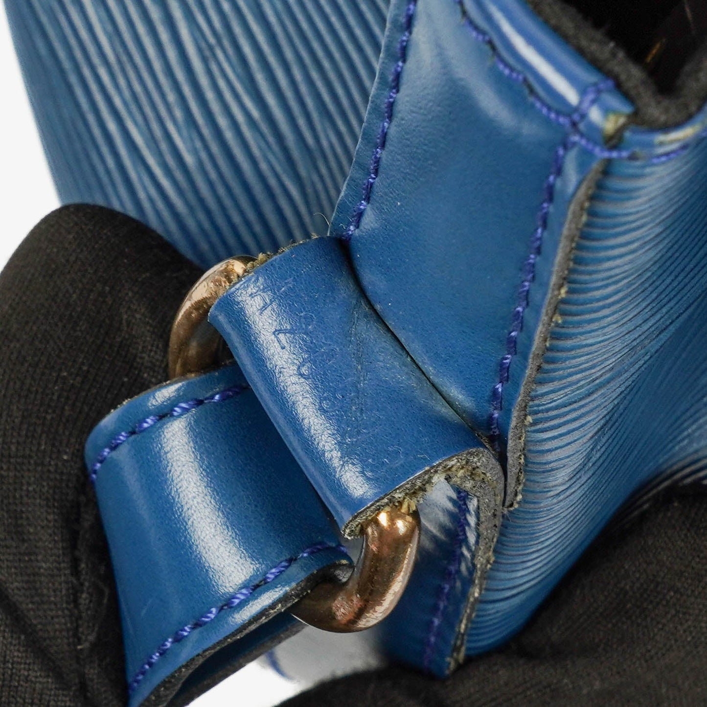 Louis Vuitton Petit Noe Blue EPI Leather Shoulder Bag