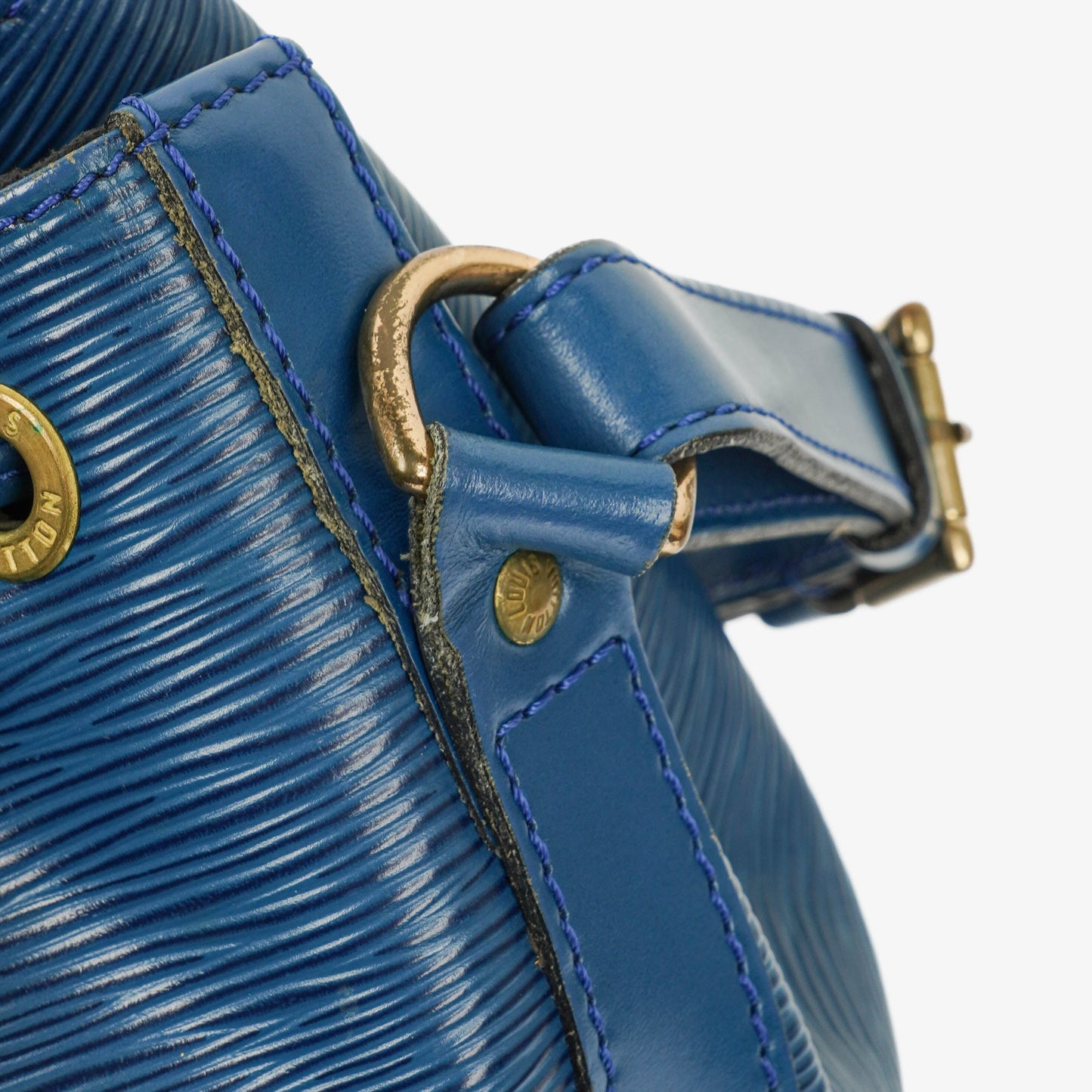 Louis Vuitton Petit Noe Blue EPI Leather Shoulder Bag