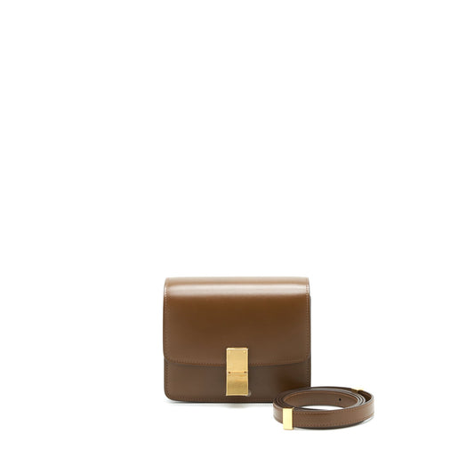 Celine Small Classic Box Purse camel