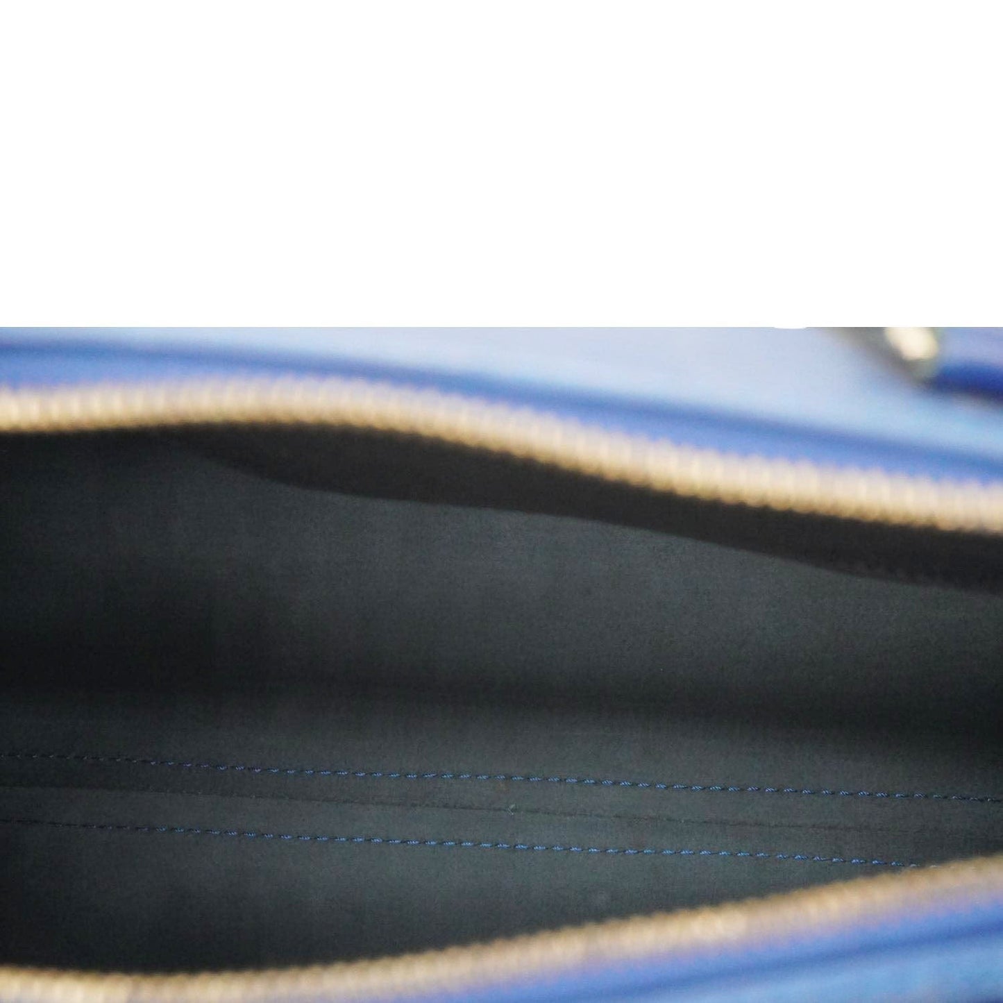LOUIS VUITTON  Epi Leather Satchel Bag Blue