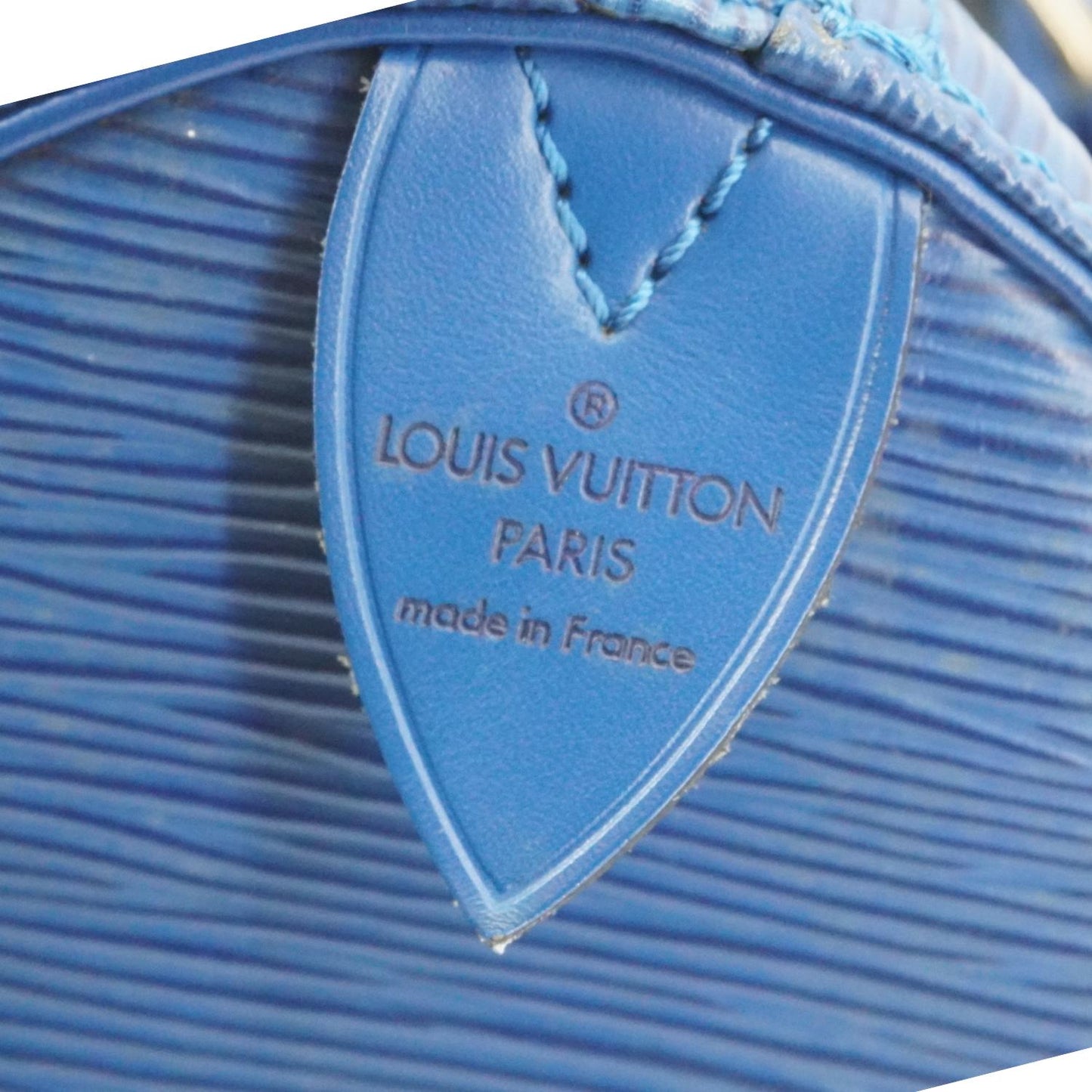 LOUIS VUITTON  Epi Leather Satchel Bag Blue