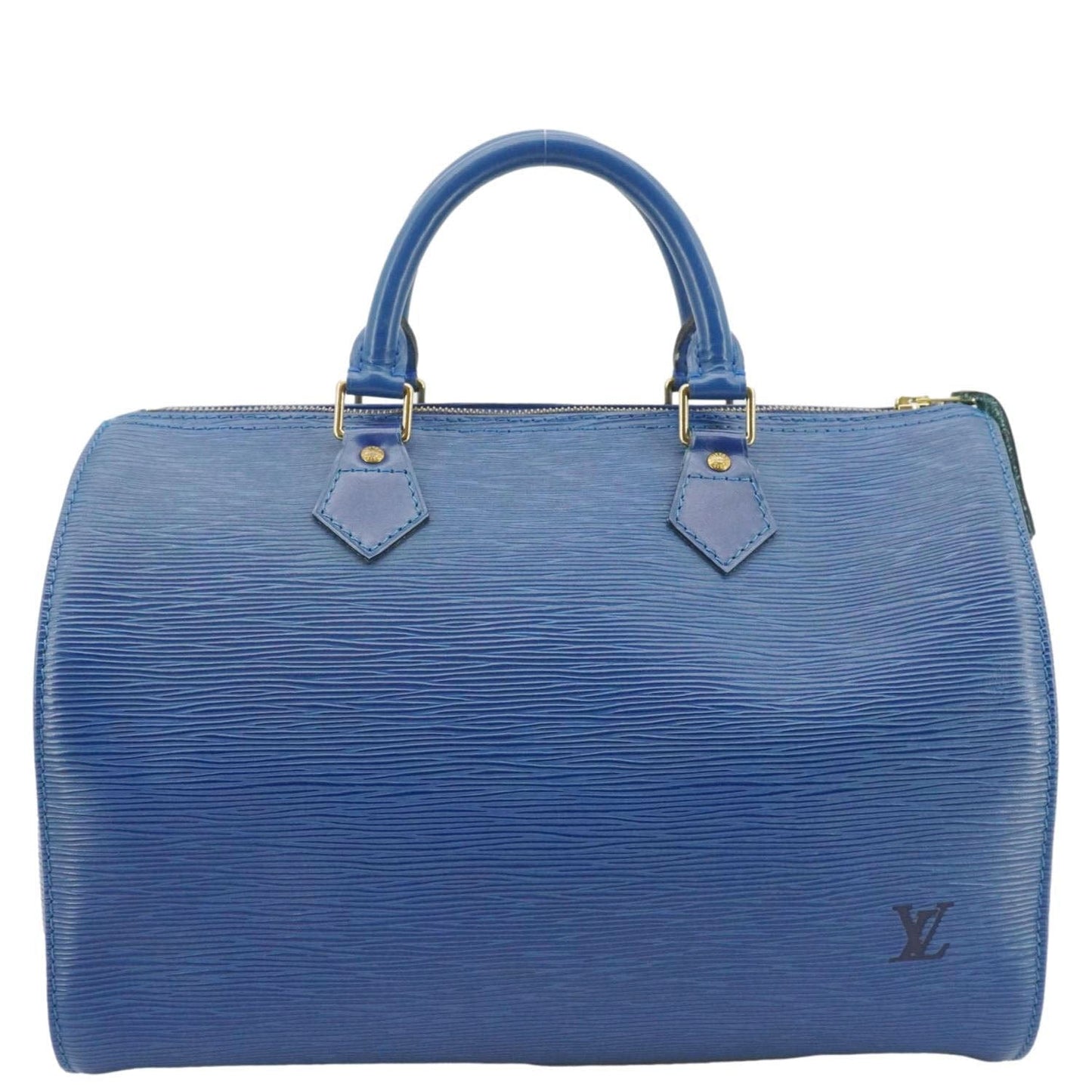 LOUIS VUITTON  Epi Leather Satchel Bag Blue