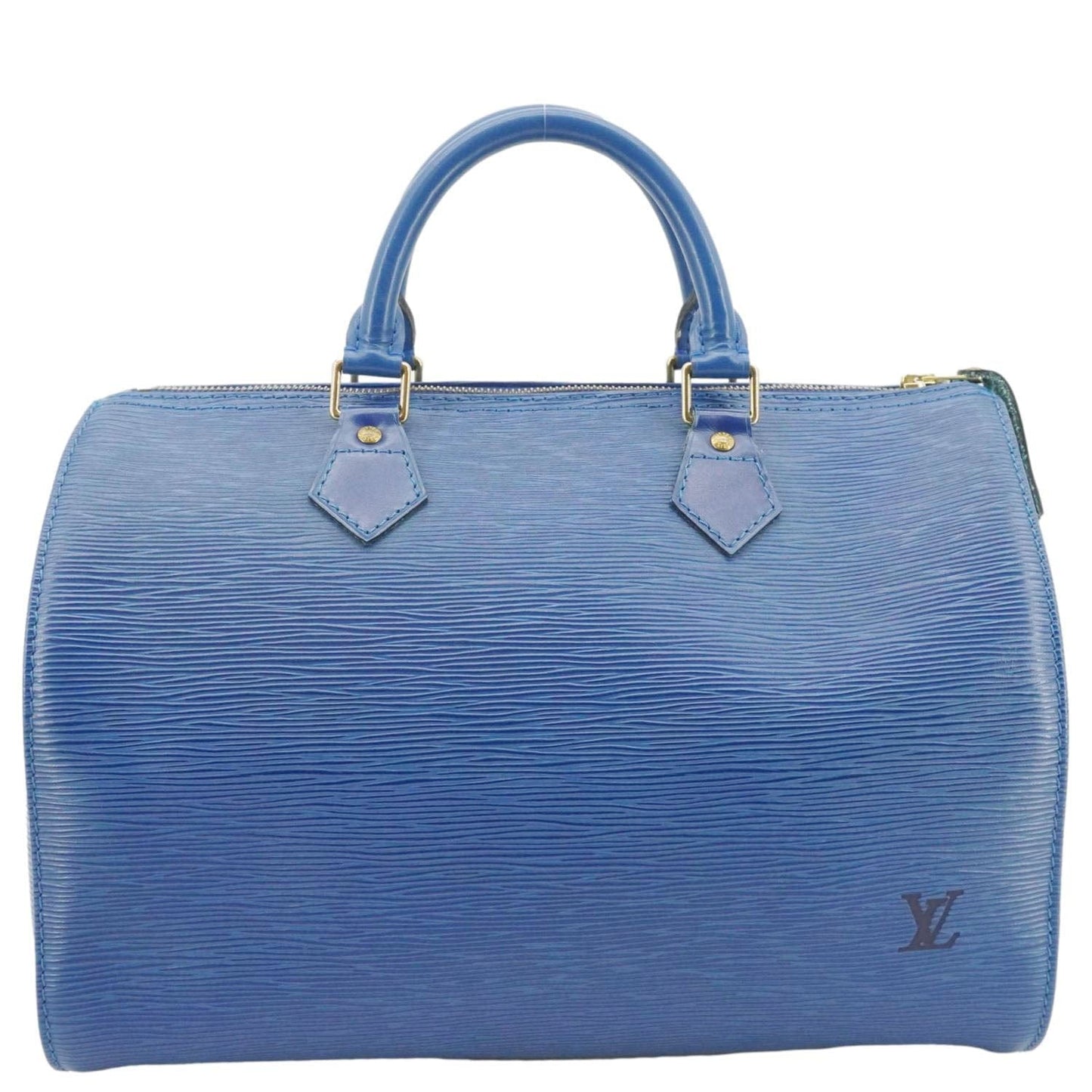 LOUIS VUITTON  Epi Leather Satchel Bag Blue