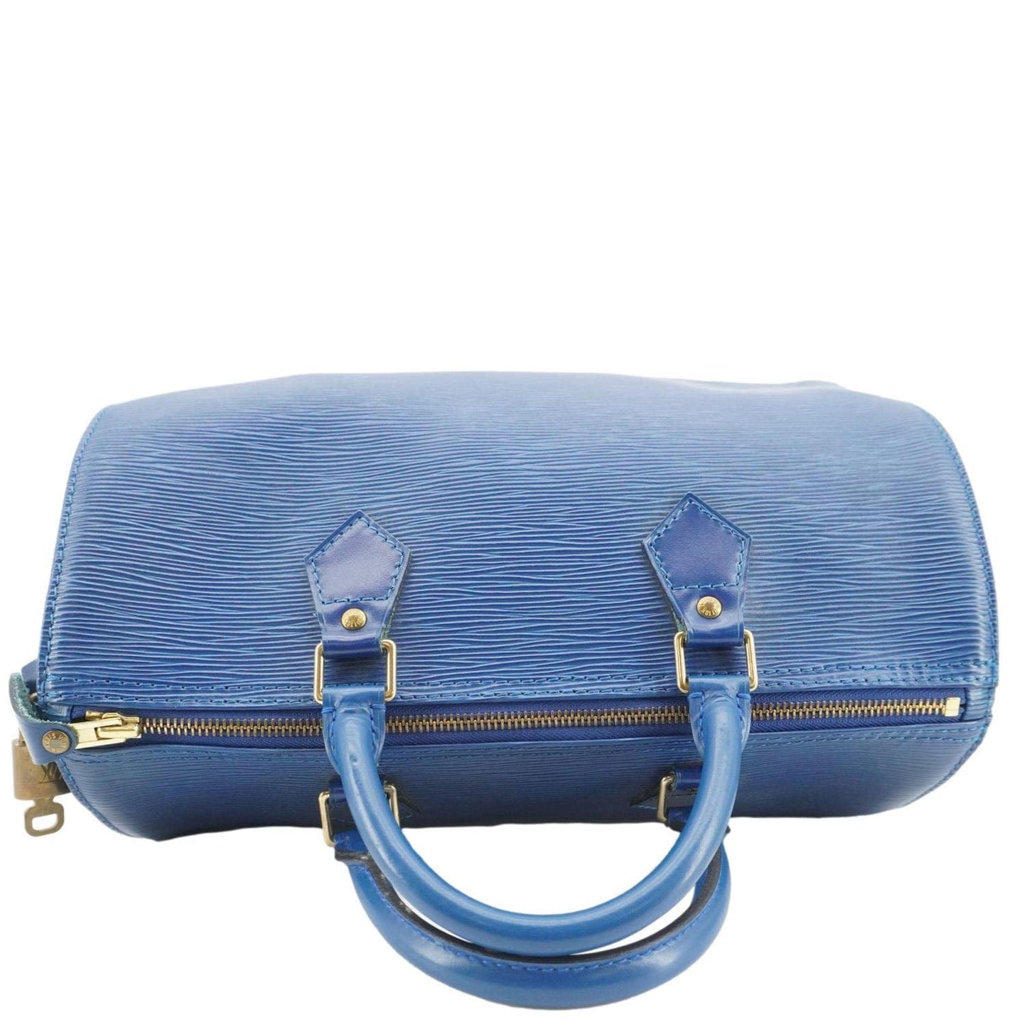 LOUIS VUITTON  Epi Leather Satchel Bag Blue