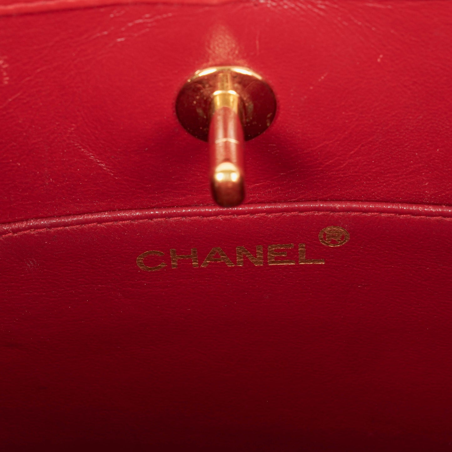 Chanel Red Lambskin Quilted Small 31  Shopping Tote Bag