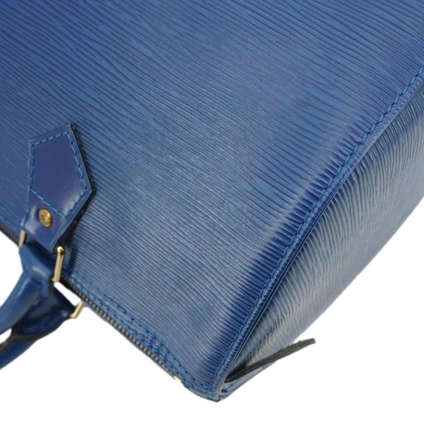 LOUIS VUITTON  Epi Leather Satchel Bag Blue