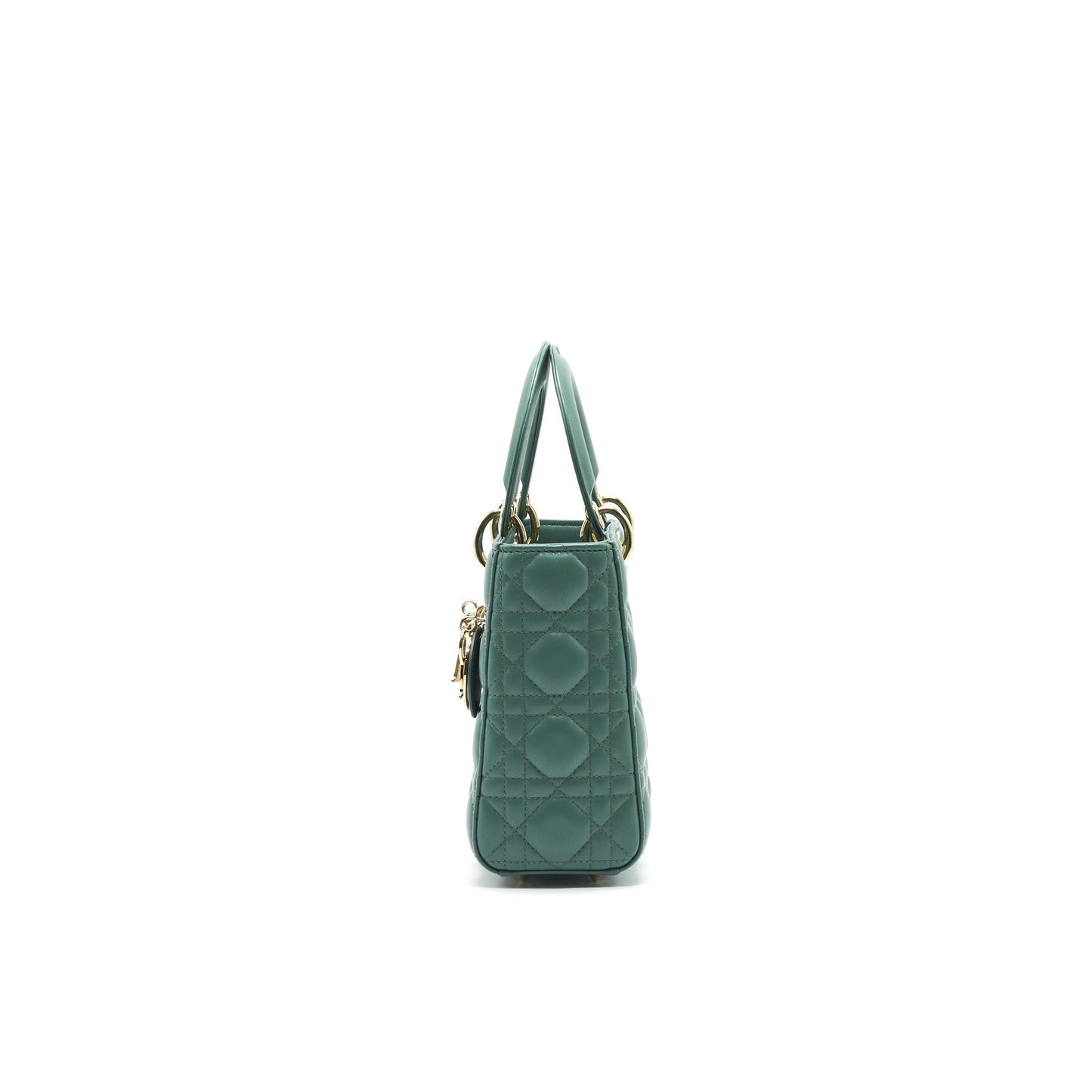 Dior Lambskin Cannage My ABCDior Lady Dior Small Green