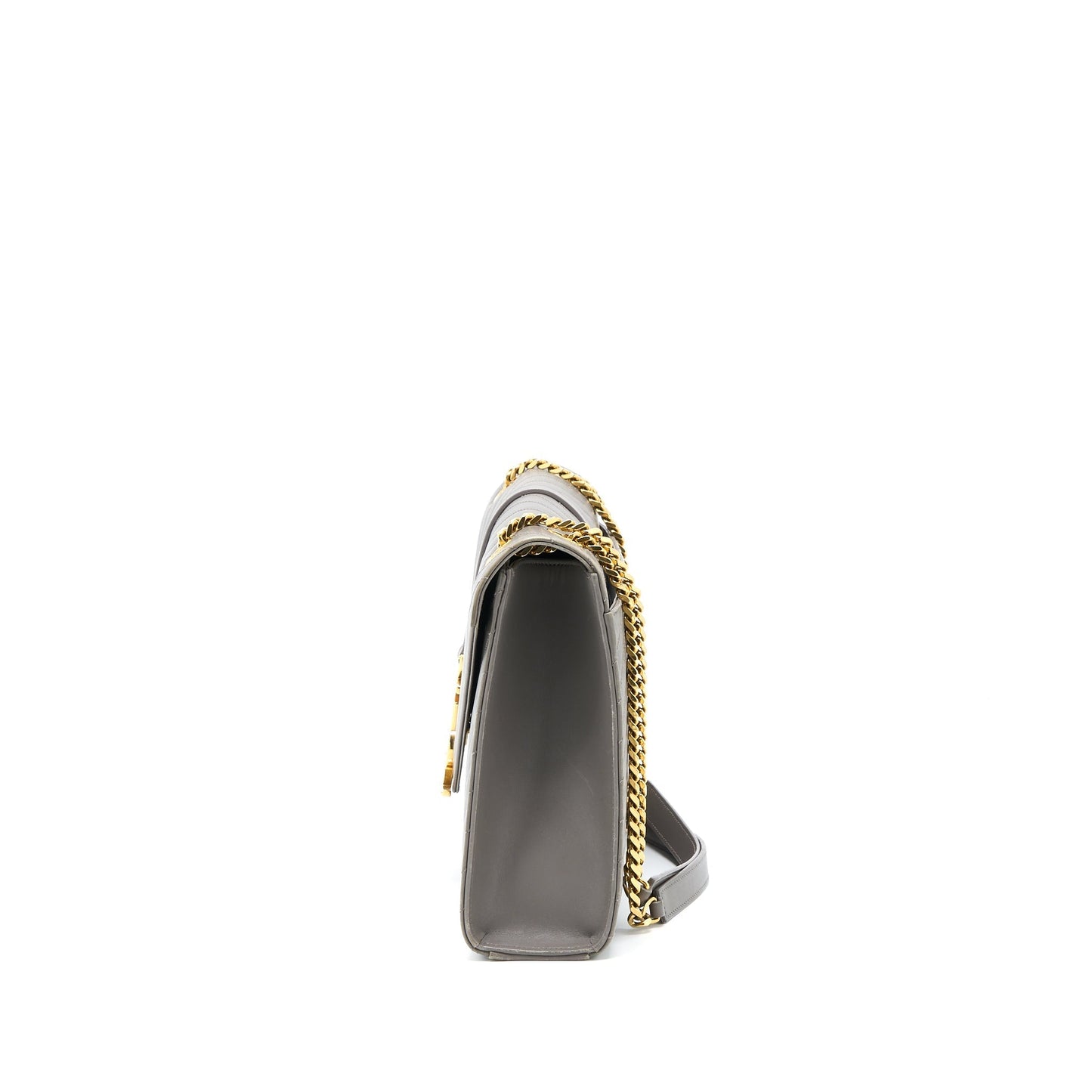 Saint Laurent Envelope Large Purse Calfskin Grey