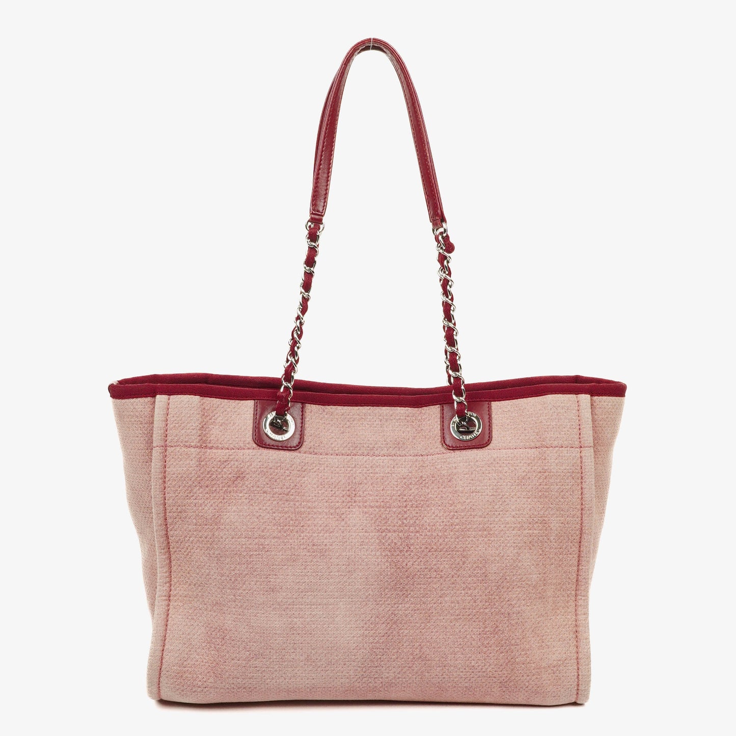 Chanel Pink Canvas Deauville Shopping Tote Bag