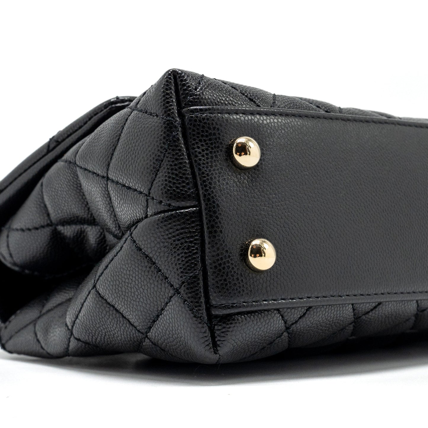 Chanel Small Coco Handle Caviar black L