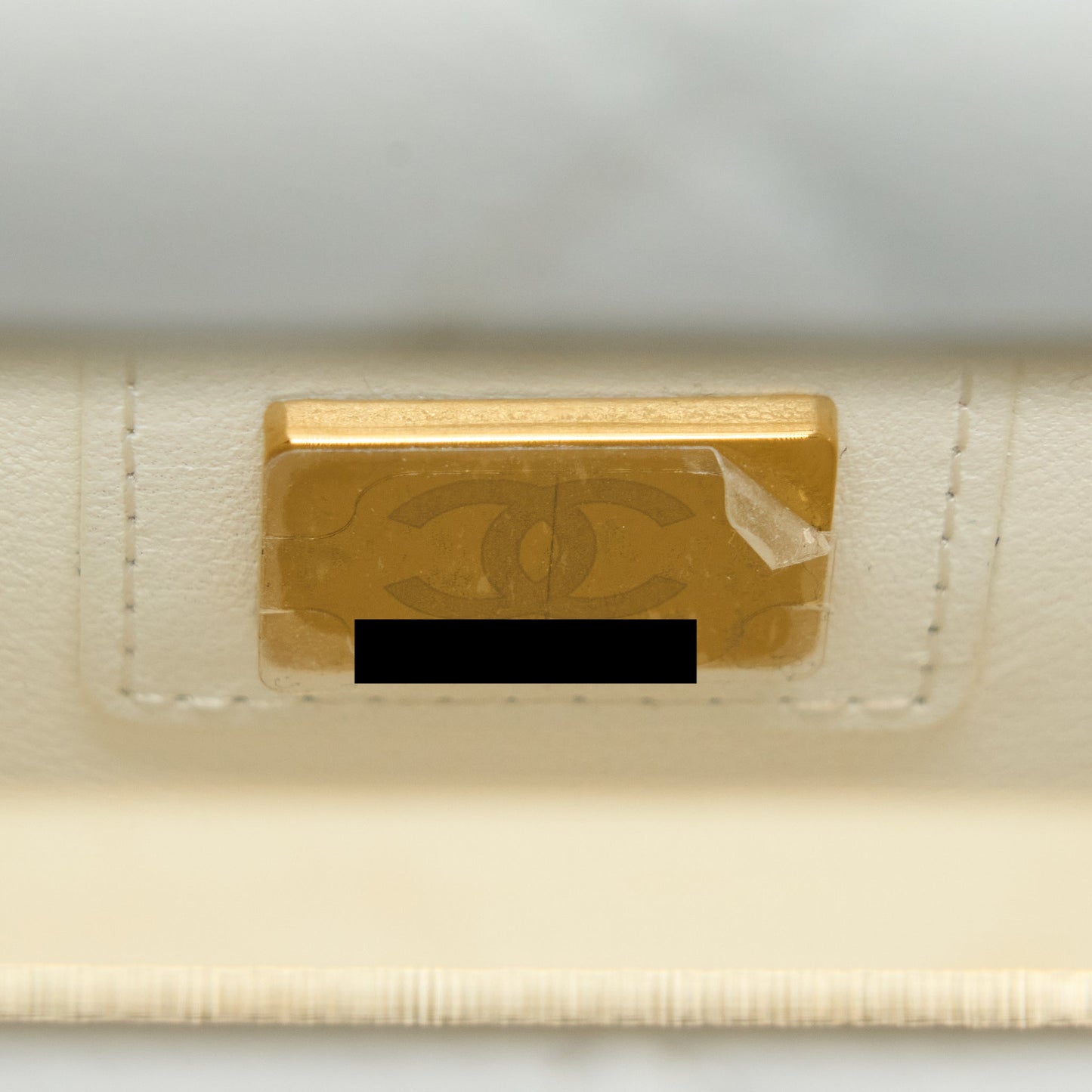 Chanel Vertical Evening Chain Bag Caviar White L (Microchip)