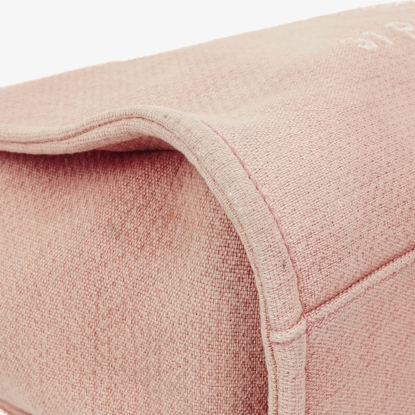 Chanel Pink Canvas Deauville Shopping Tote Bag