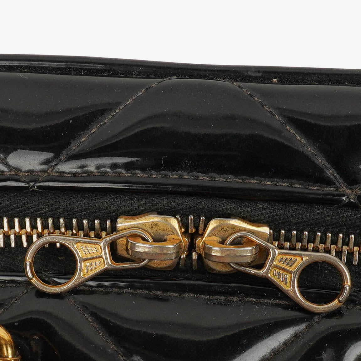 Chanel Lunch Box Black Quilted Patent Leather Tote Bag