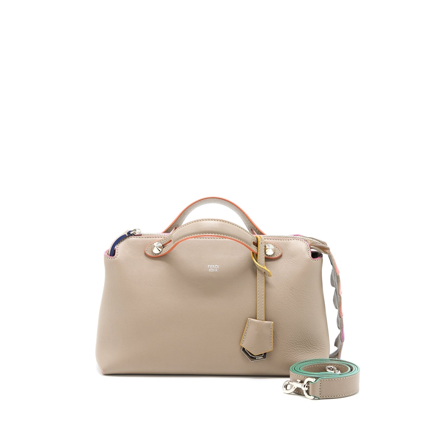 Fendi By The Way Purse Mutilcolour Tail Calfskin Beige