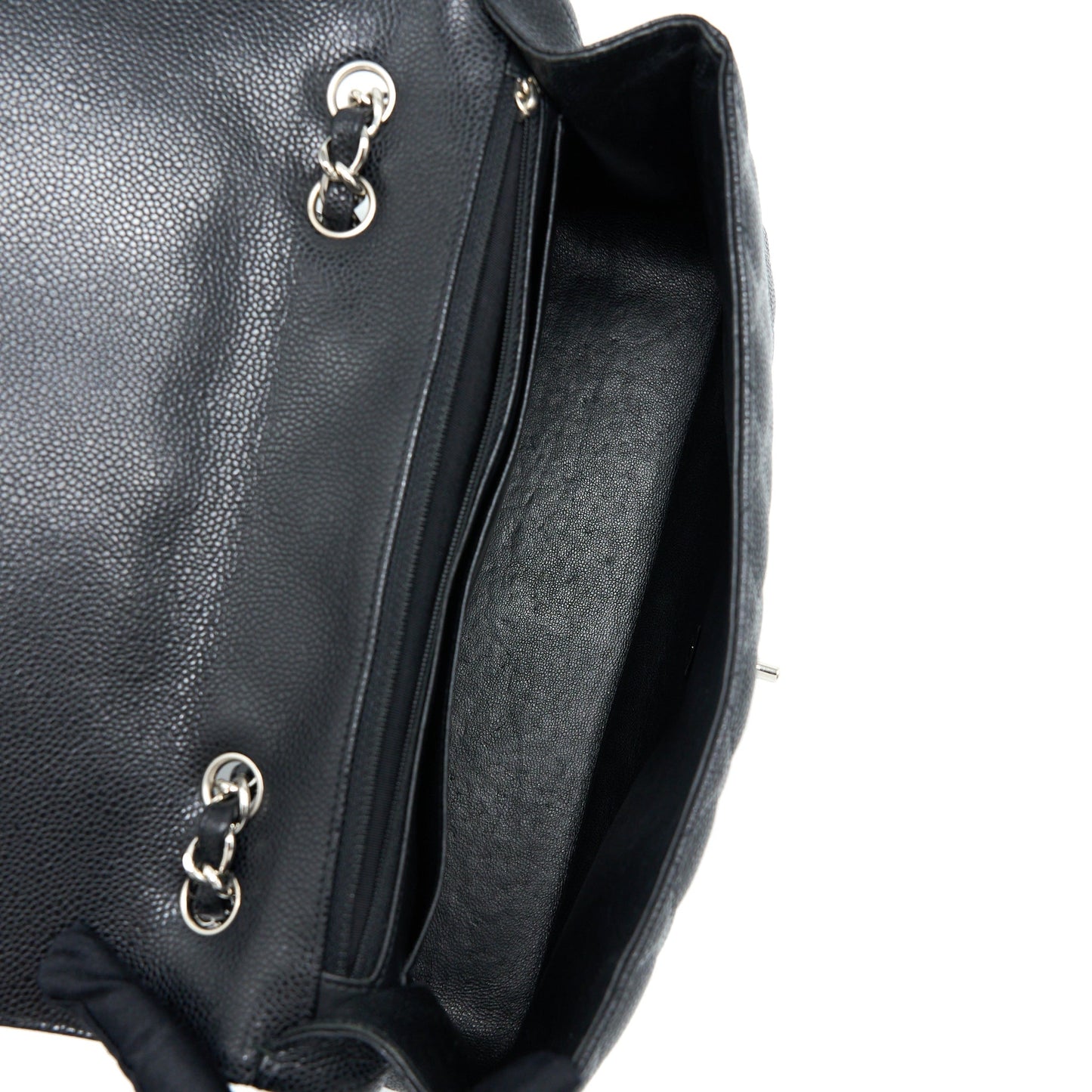 Chanel Jumbo Single Flap Bag Caviar Black
