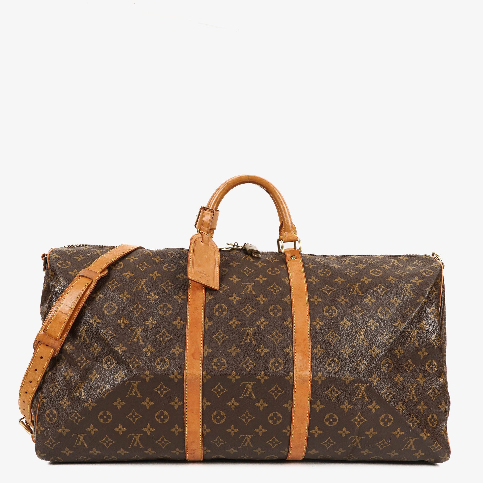 Louis Vuitton Keepall 60 Bandoulière Monogram Canvas Travel Bag
