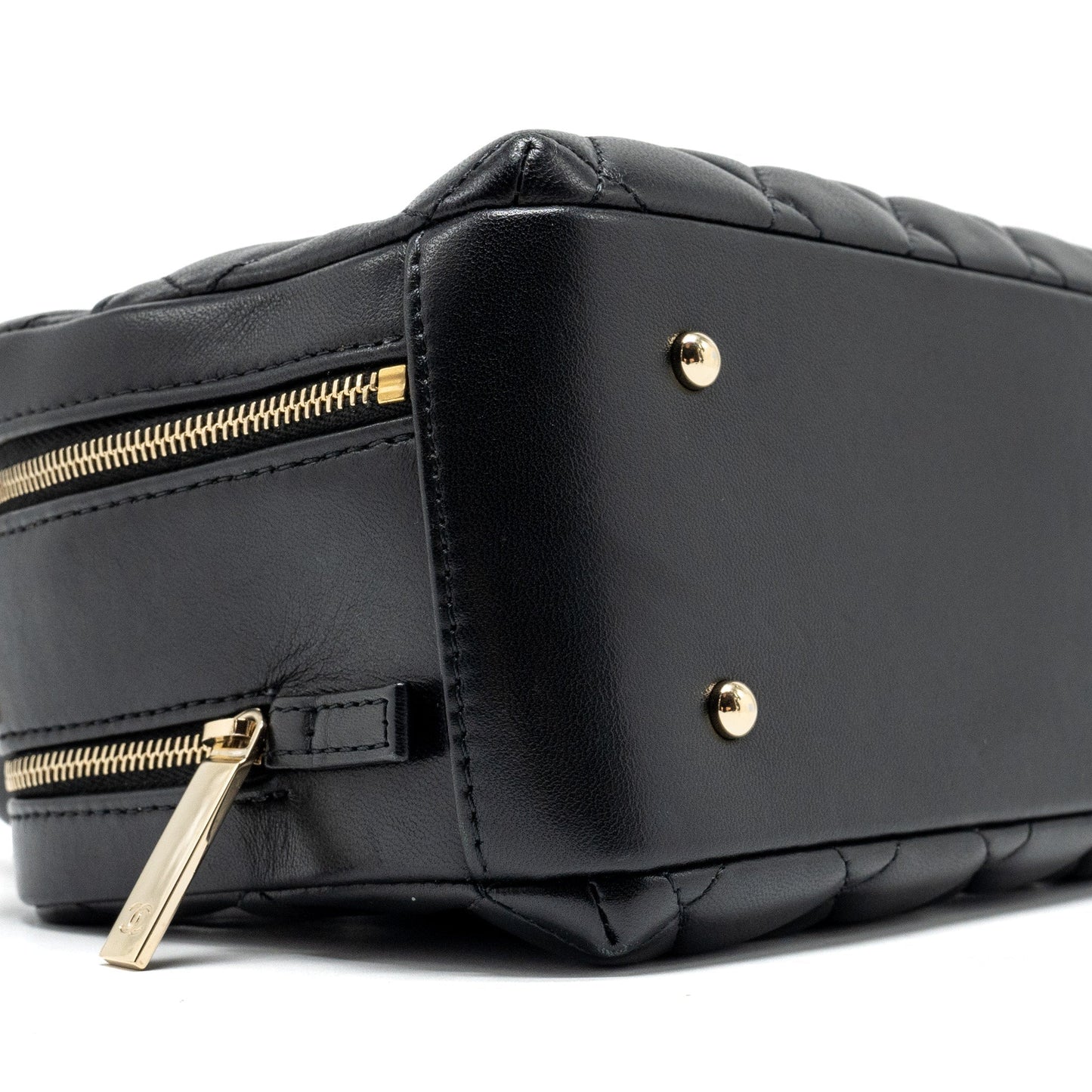 Chanel trendy cc top handle vanity bag lambskin black