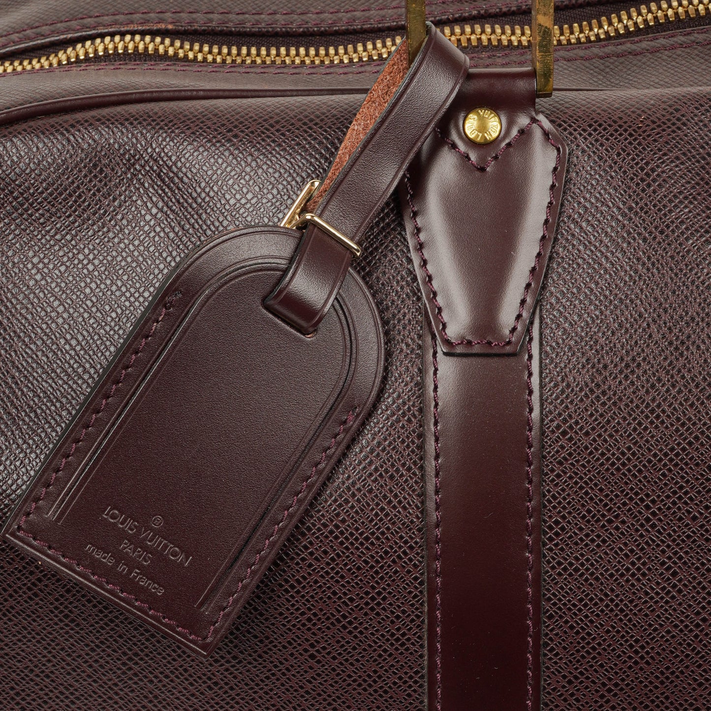 Louis Vuitton Kendall Burgundy Taiga Leather Bag