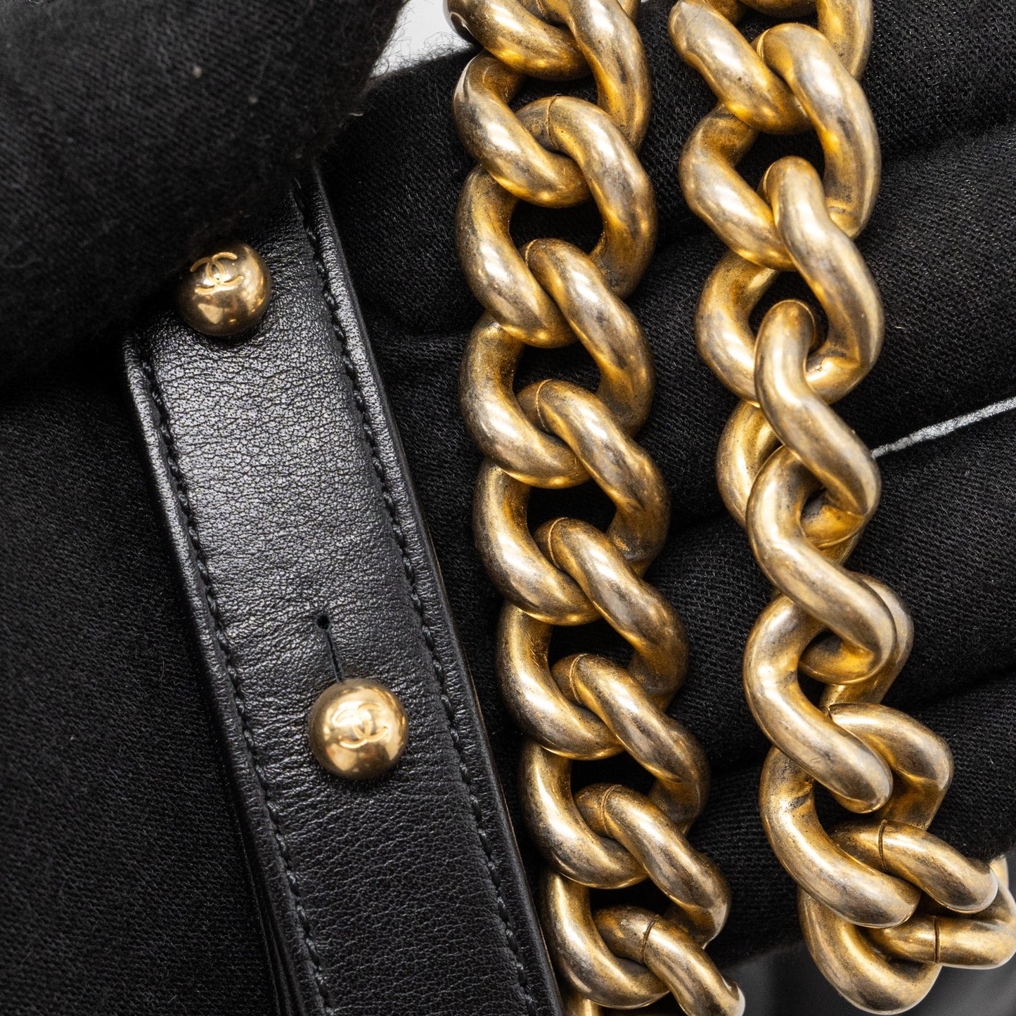 Chanel small boy bag Calfskin black