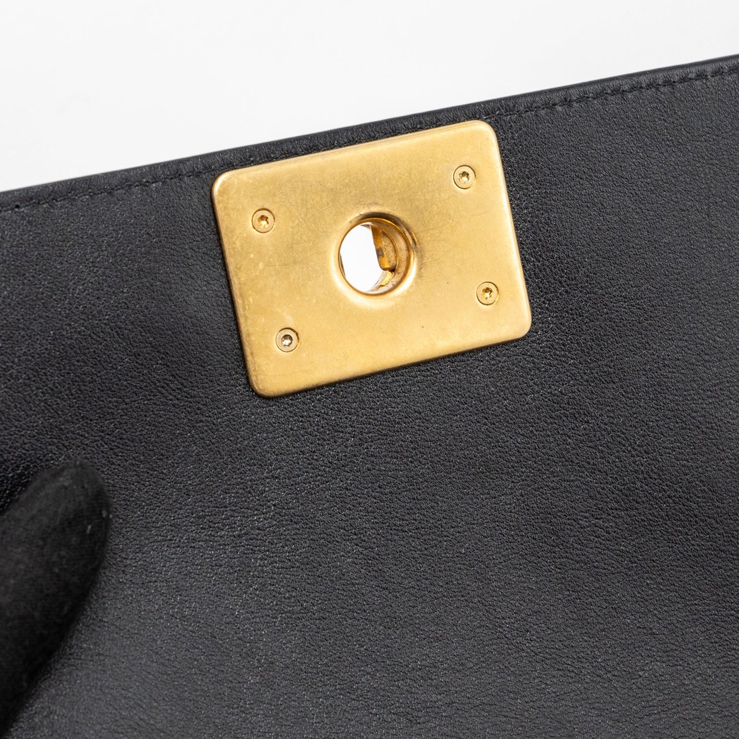 Chanel small boy bag Calfskin black
