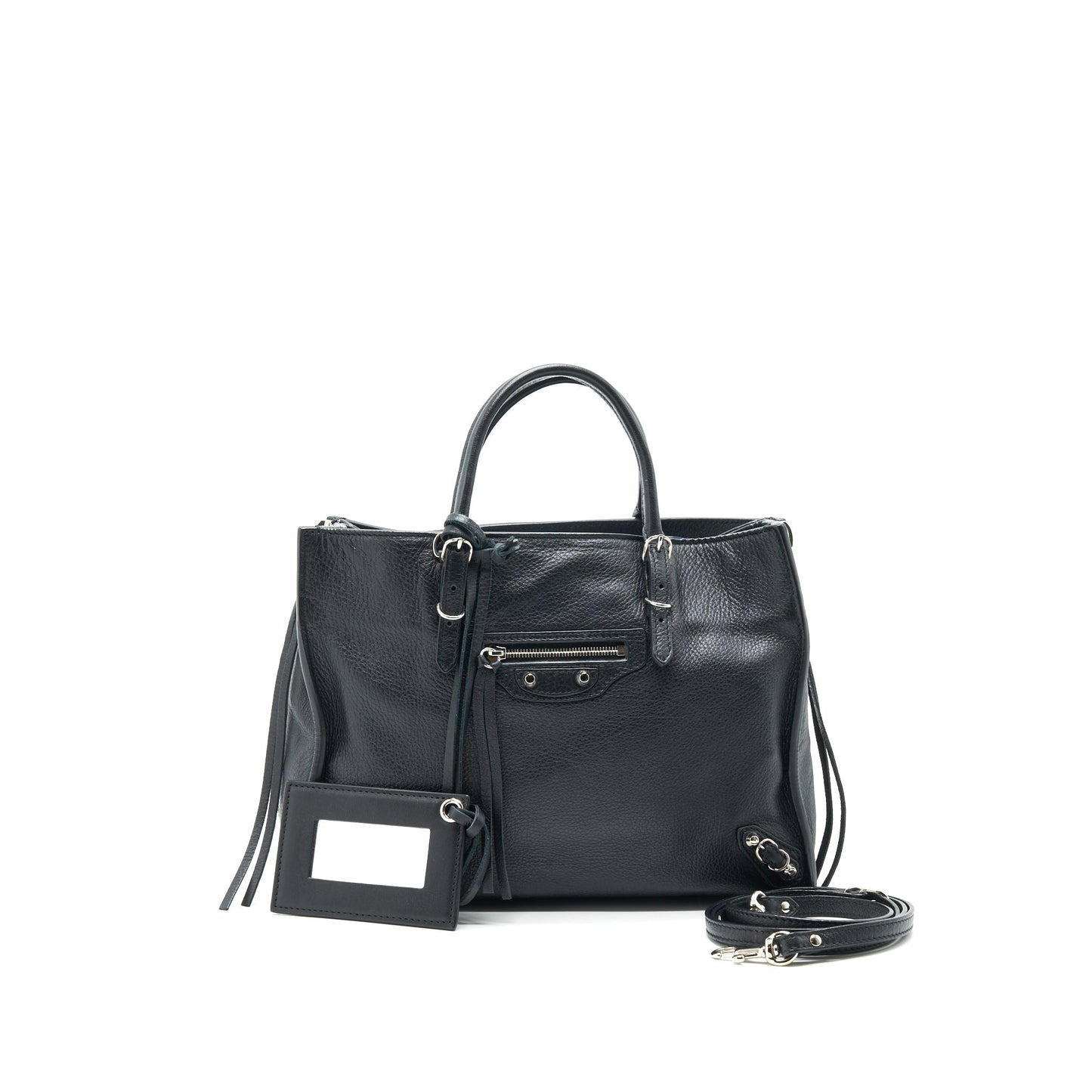 BALENCIAGA PAPIER A4 CLASSIC STUDS Purse LEATHER BLACK
